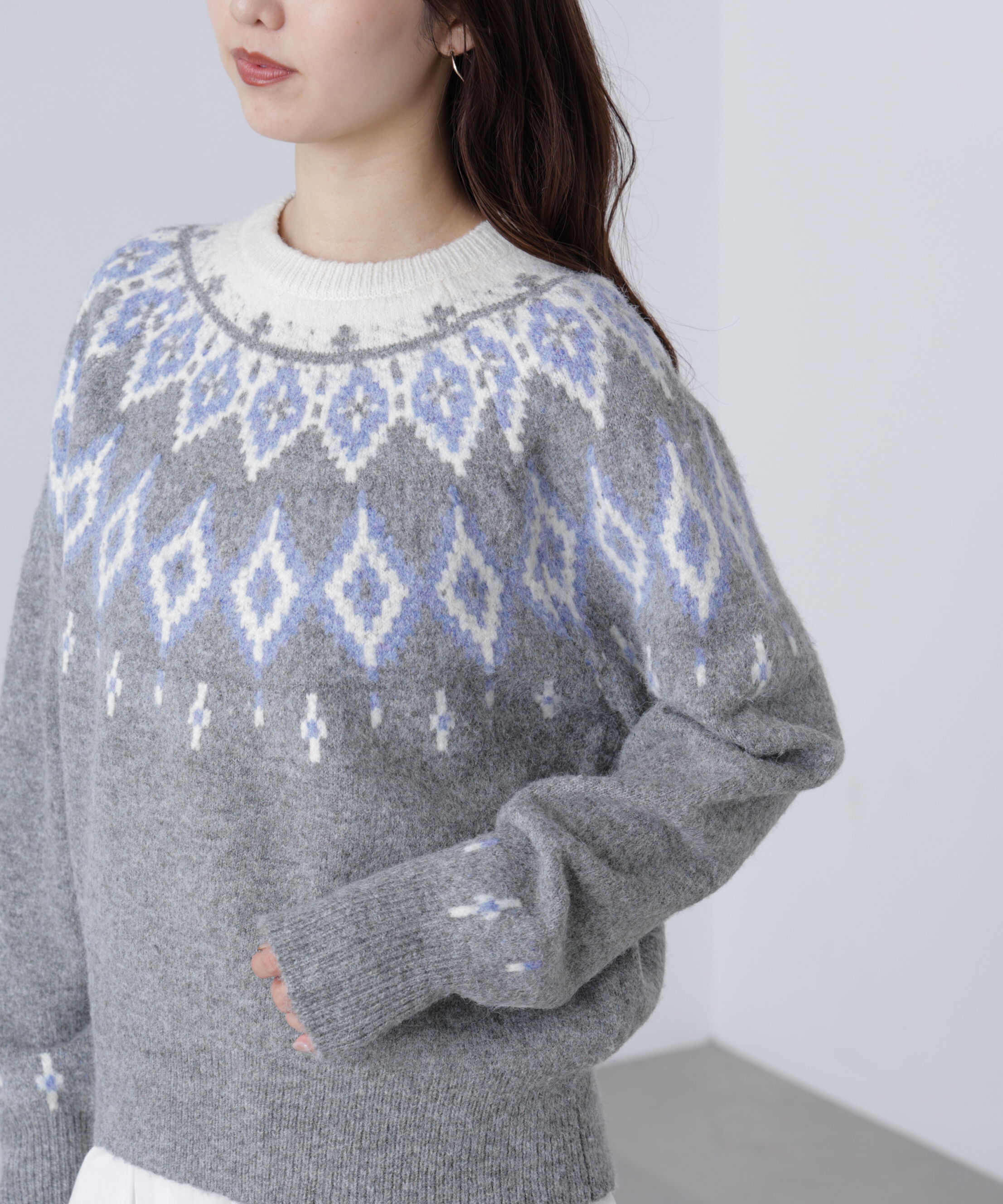  「ウール混ノルディックニット」|ニット・セーター|