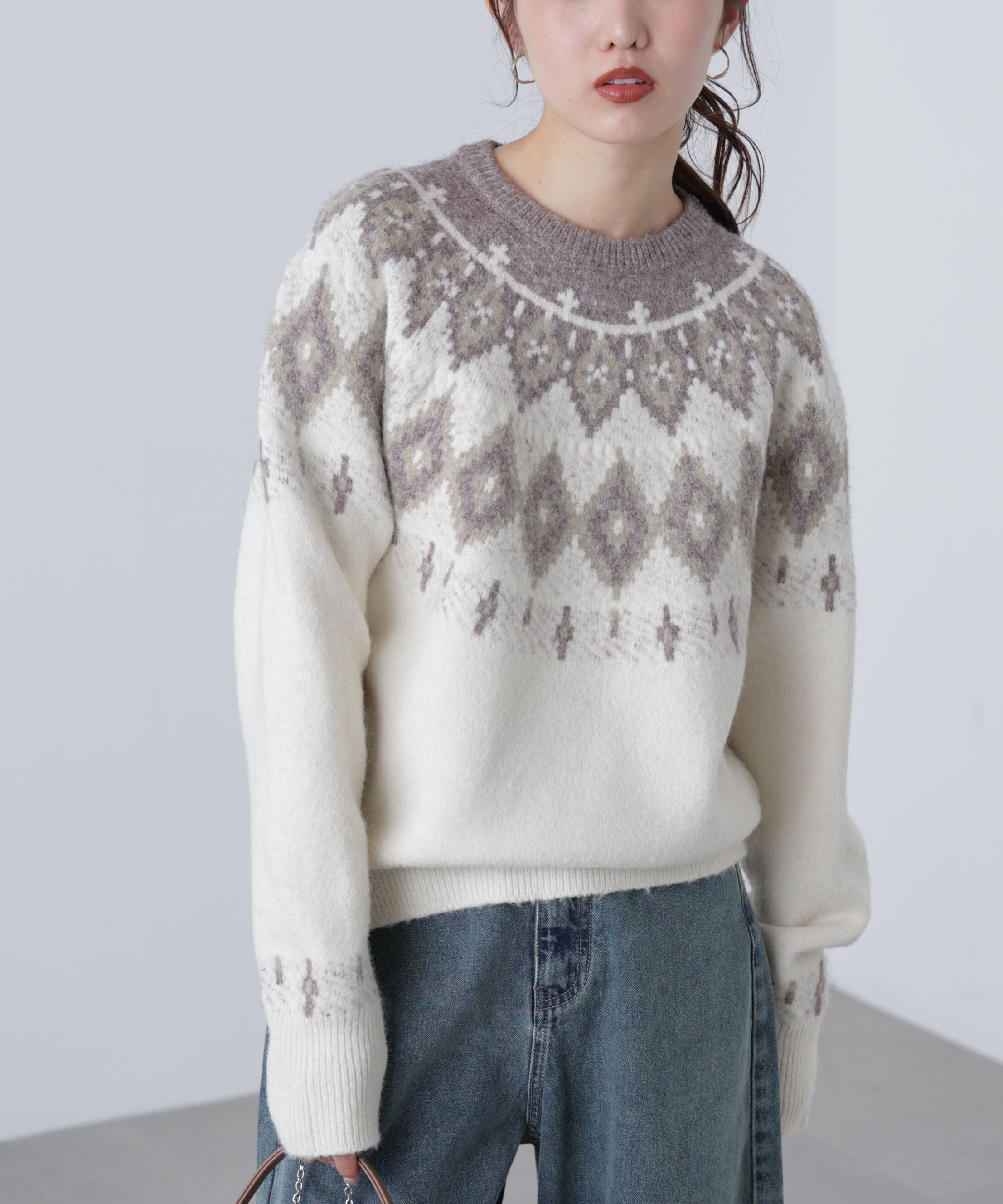  「ウール混ノルディックニット」|ニット・セーター|