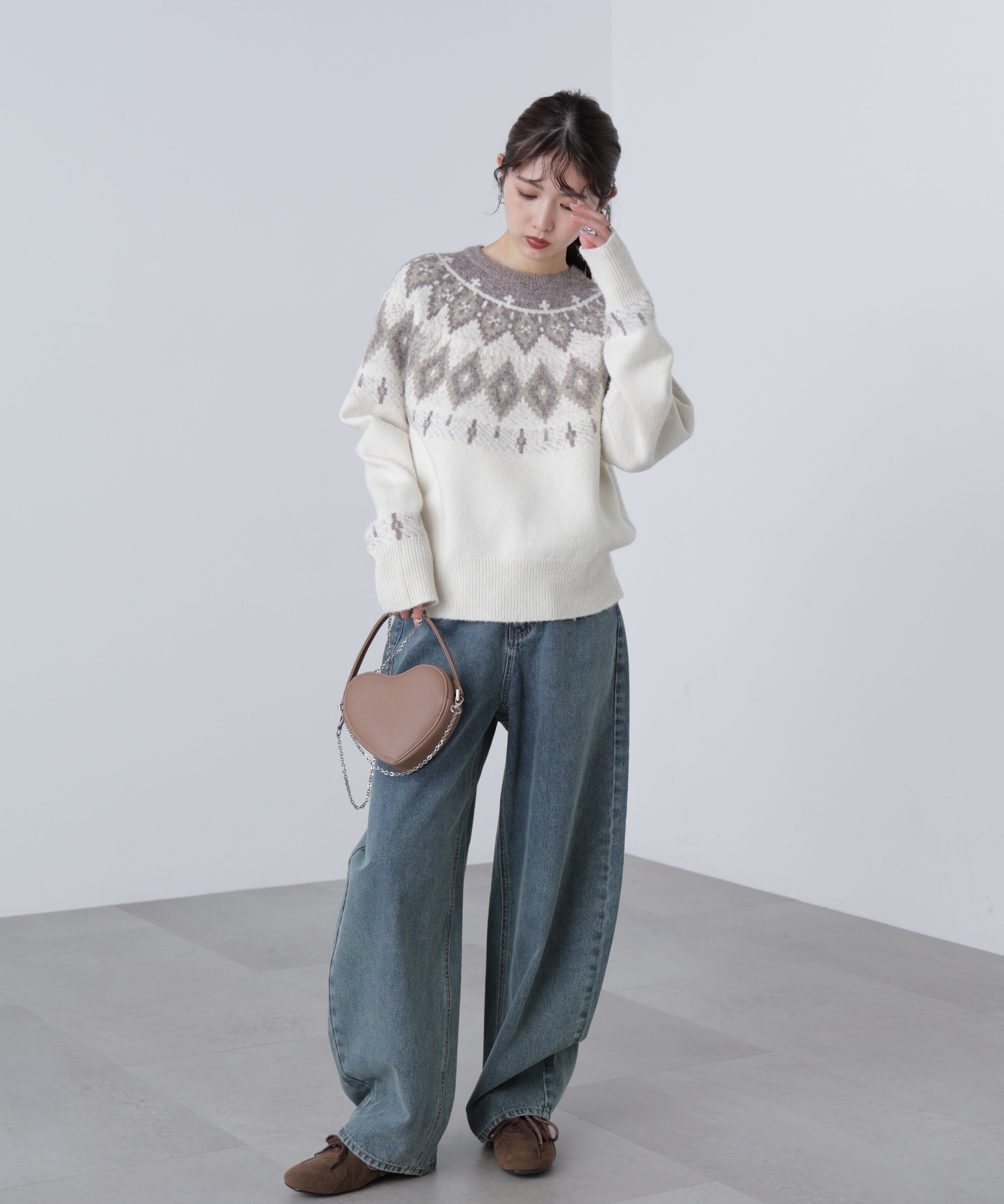  「ウール混ノルディックニット」|ニット・セーター|