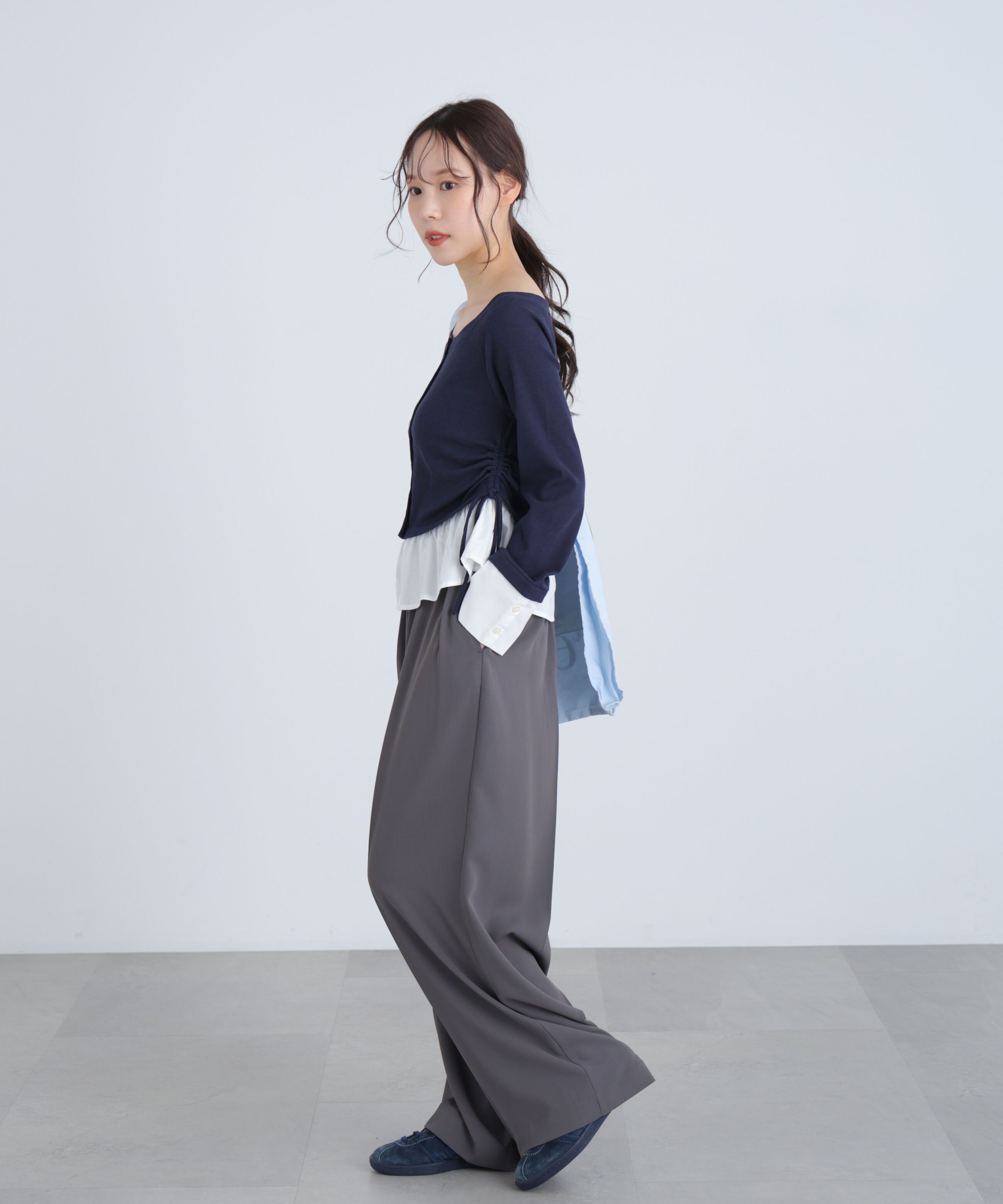  「布帛ドッキングサイドシャーリングカットソー」|Tシャツ・カットソー|