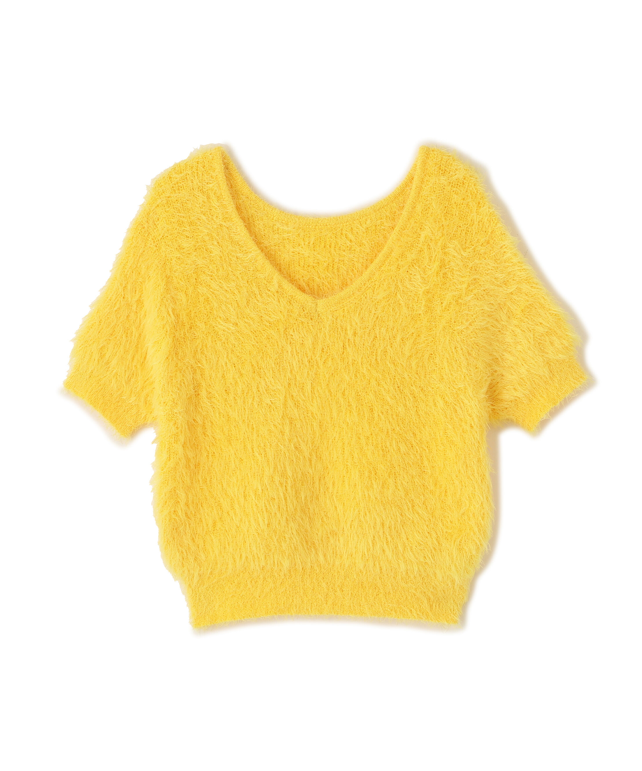  「前後2wayシャギー半袖ニット」|ニット・セーター|