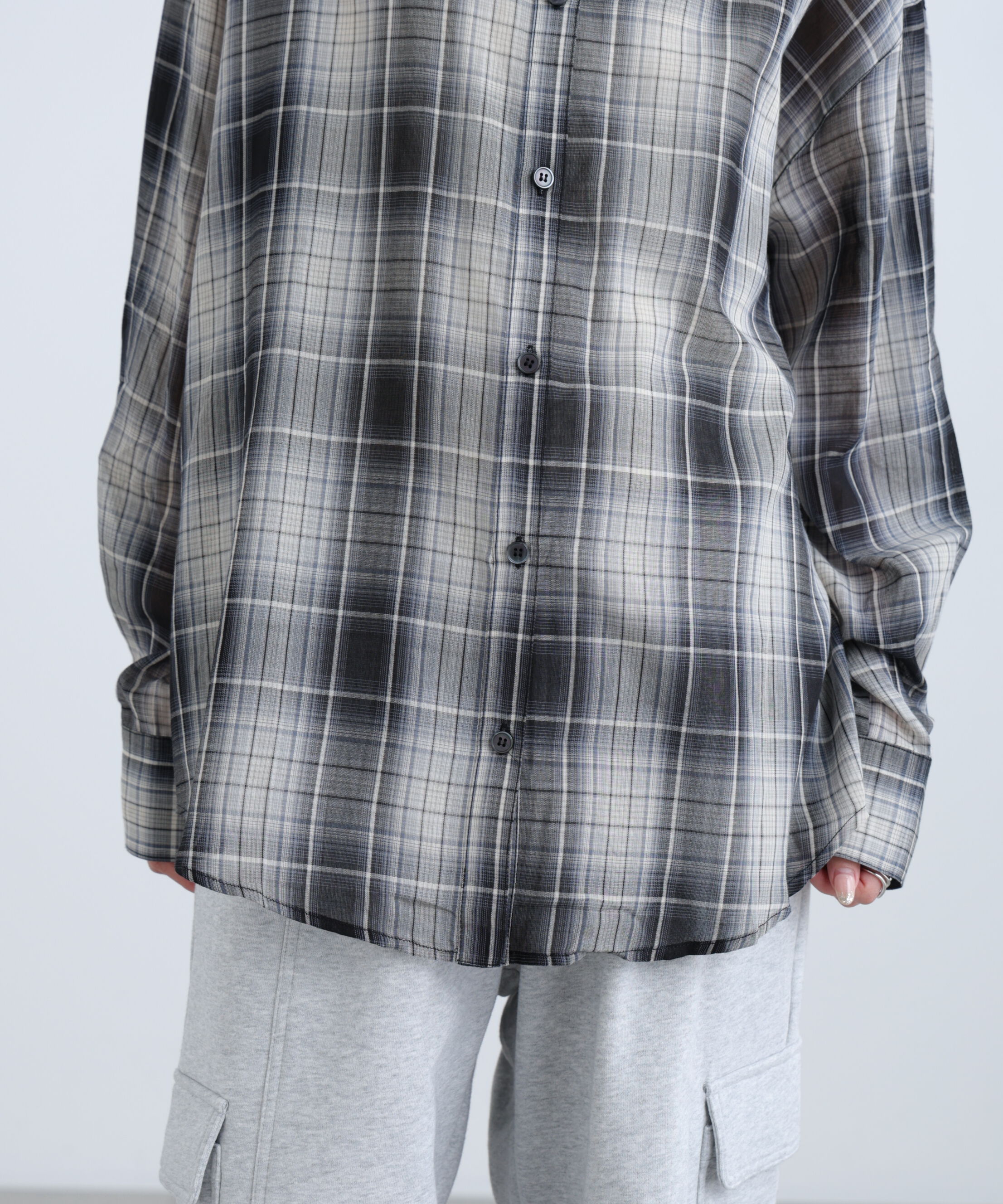  「シアーチェックシャツ」|シャツ・ブラウス|