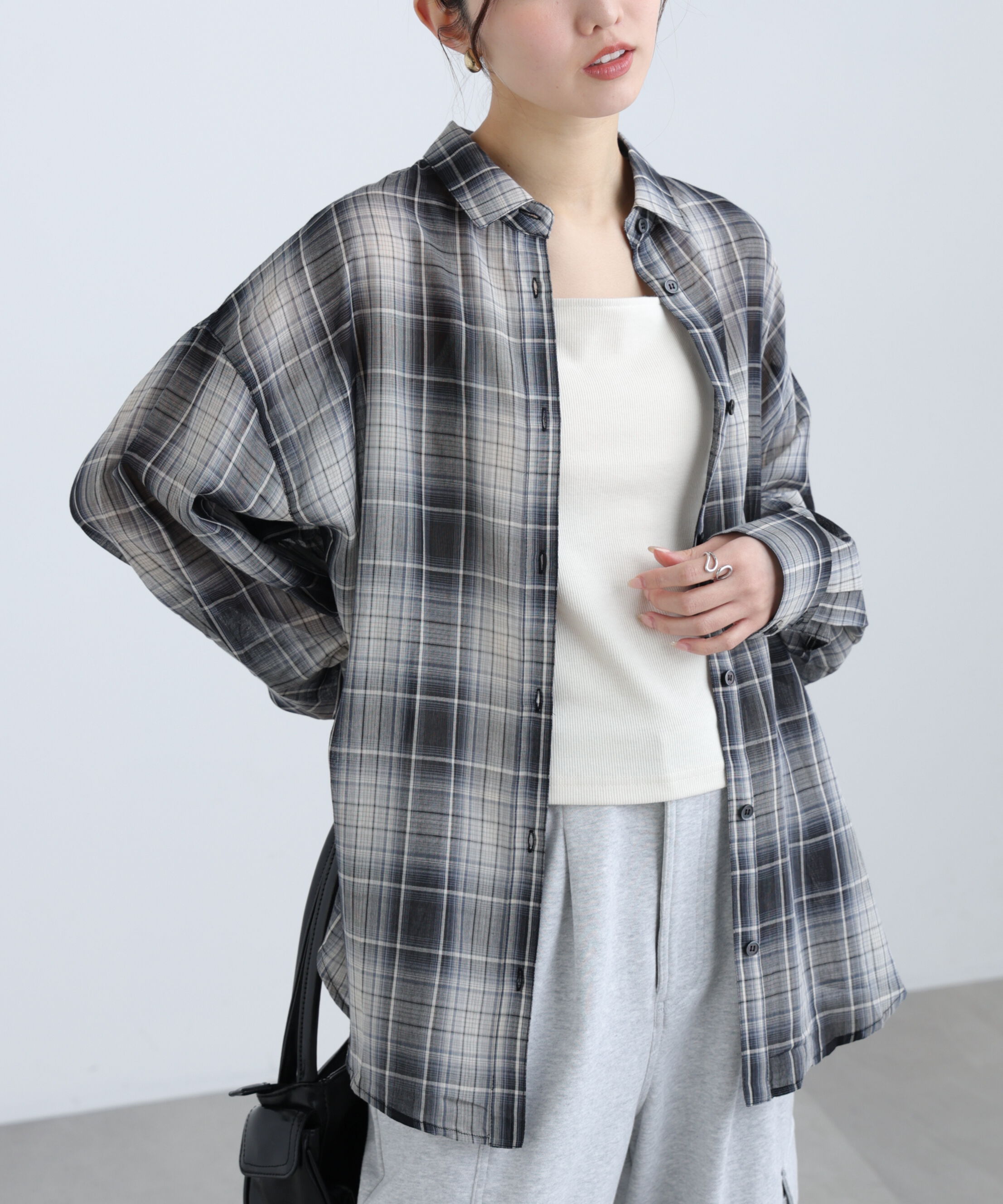  「シアーチェックシャツ」|シャツ・ブラウス|
