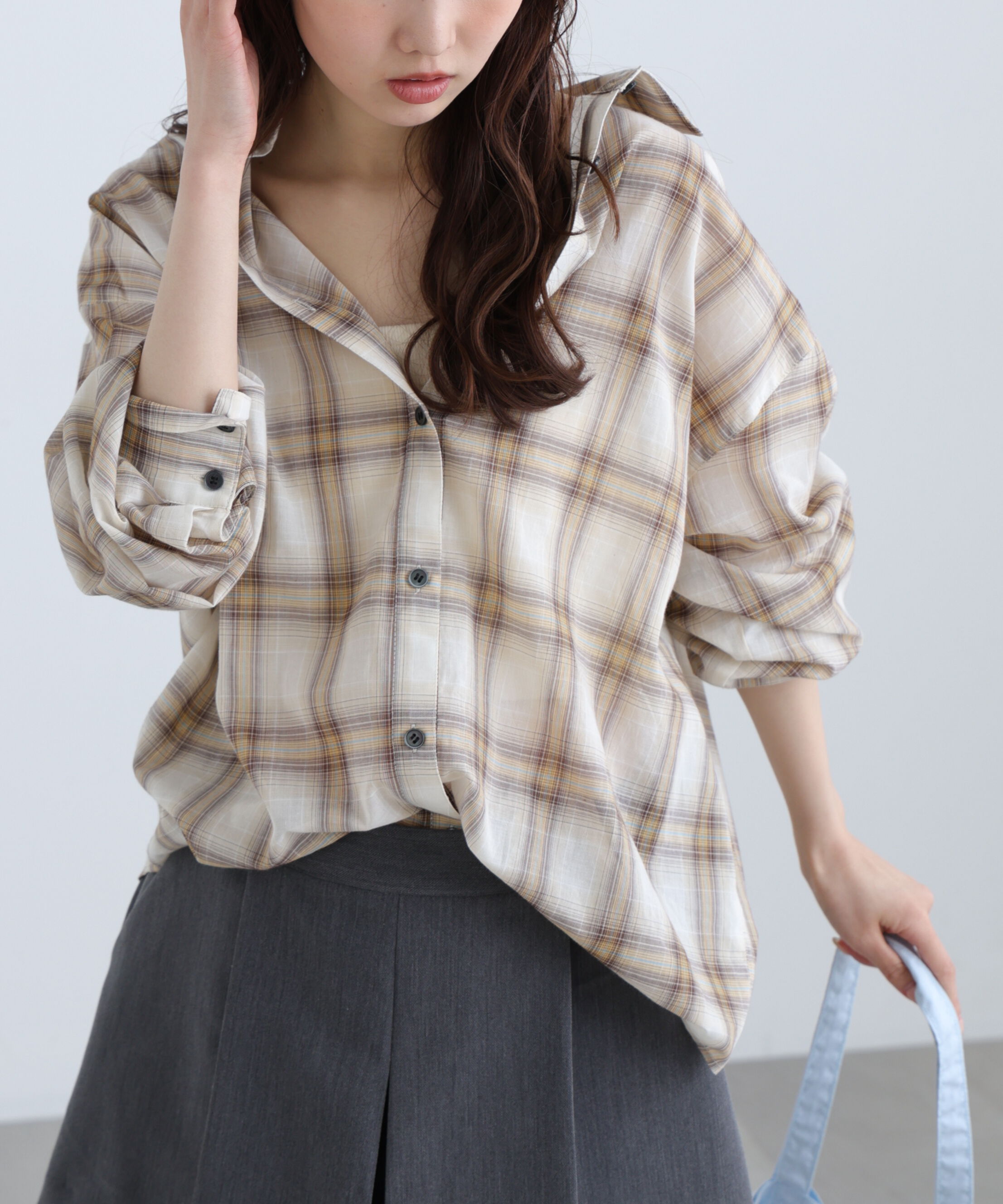  「シアーチェックシャツ」|シャツ・ブラウス|