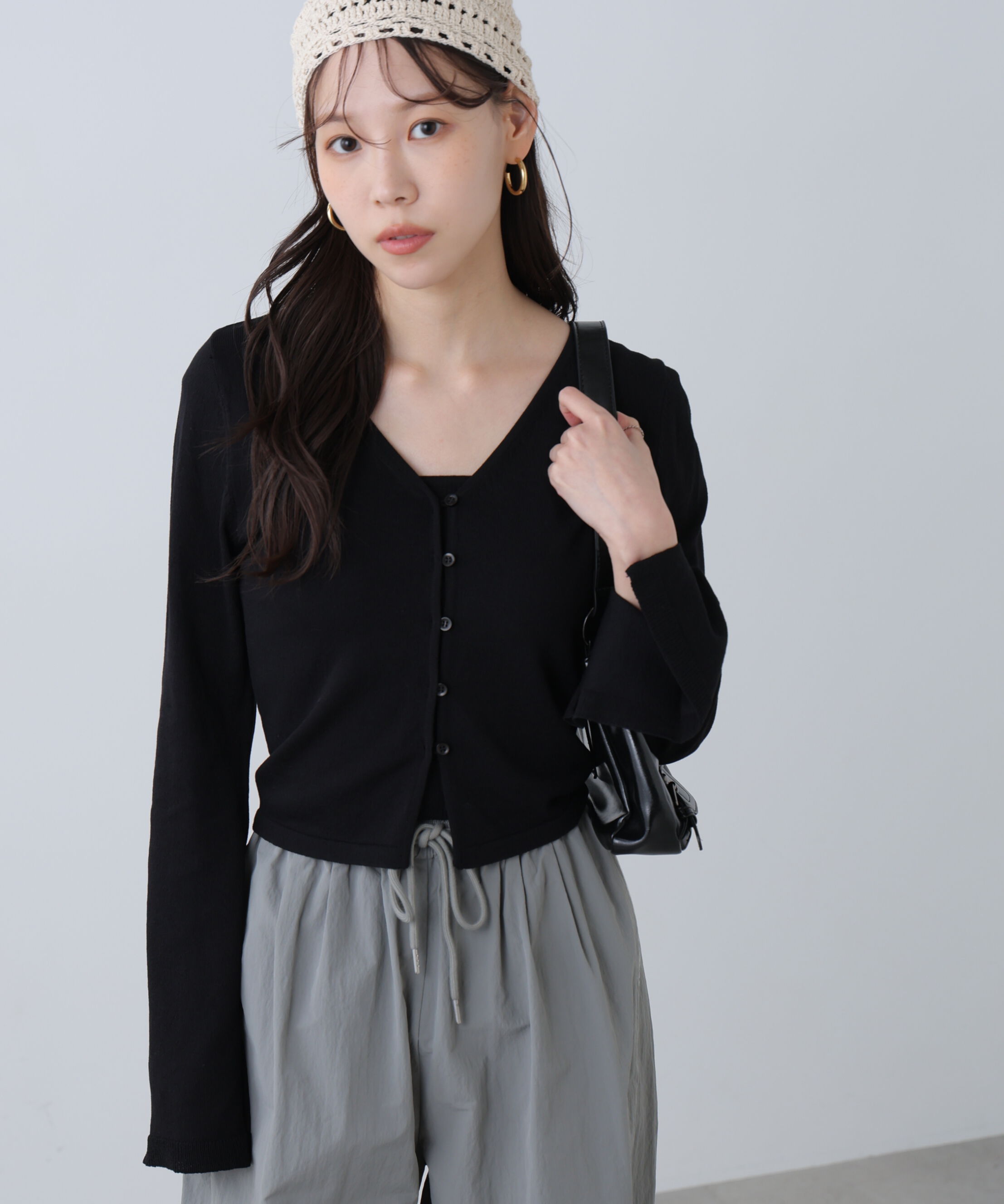  「キャミレイヤードニットカーディガン」|ニット・セーター|