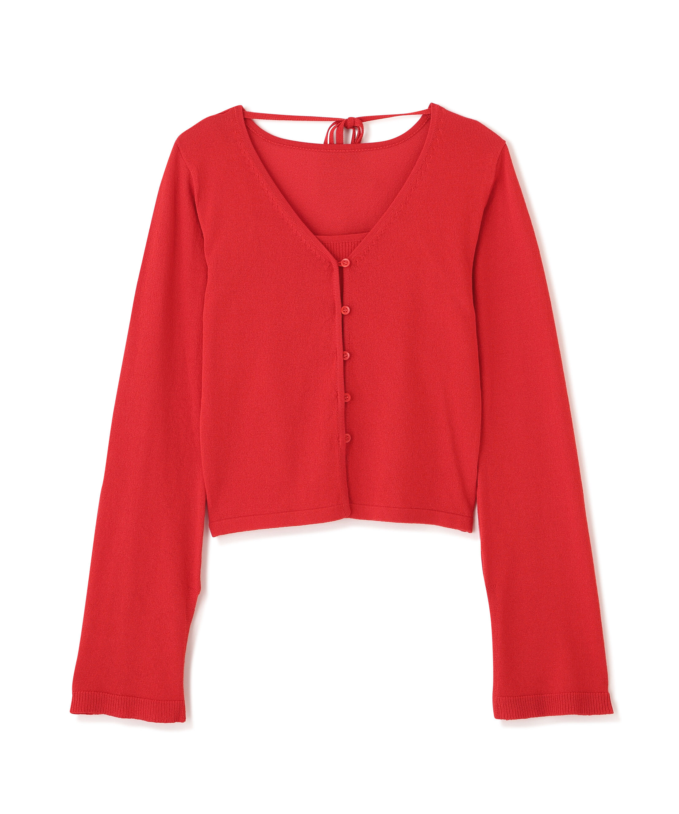  「キャミレイヤードニットカーディガン」|ニット・セーター|