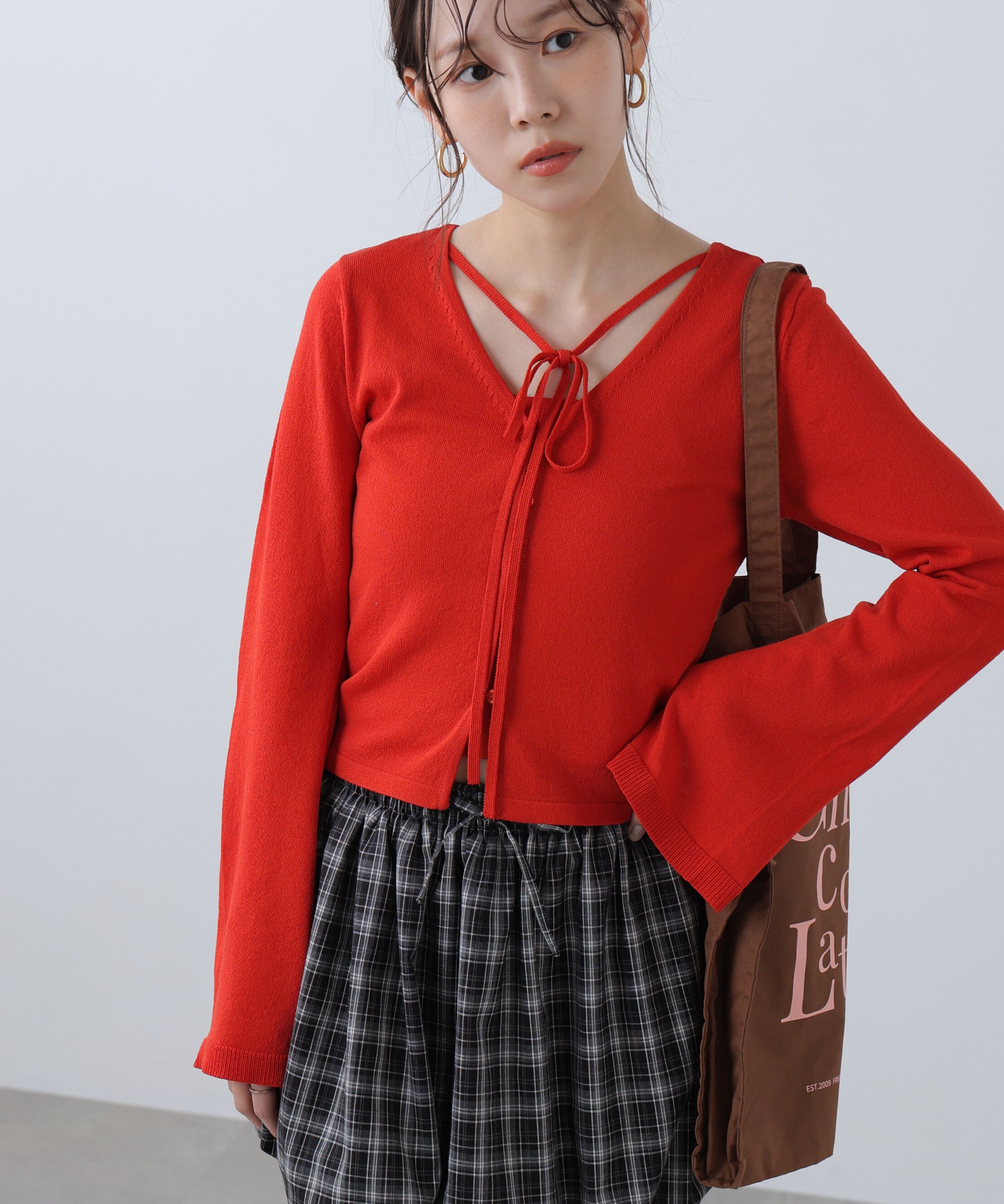  「キャミレイヤードニットカーディガン」|ニット・セーター|