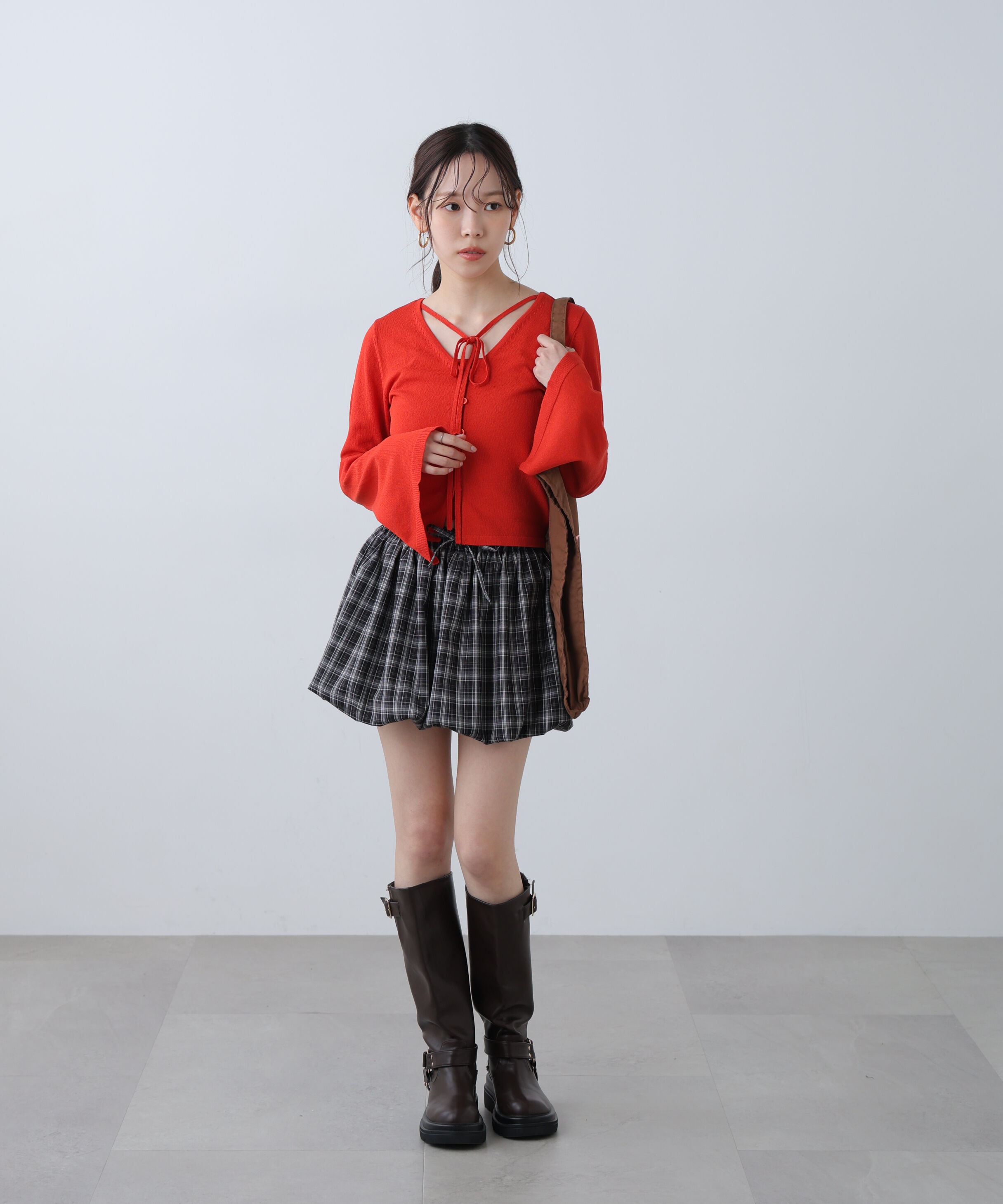  「キャミレイヤードニットカーディガン」|ニット・セーター|