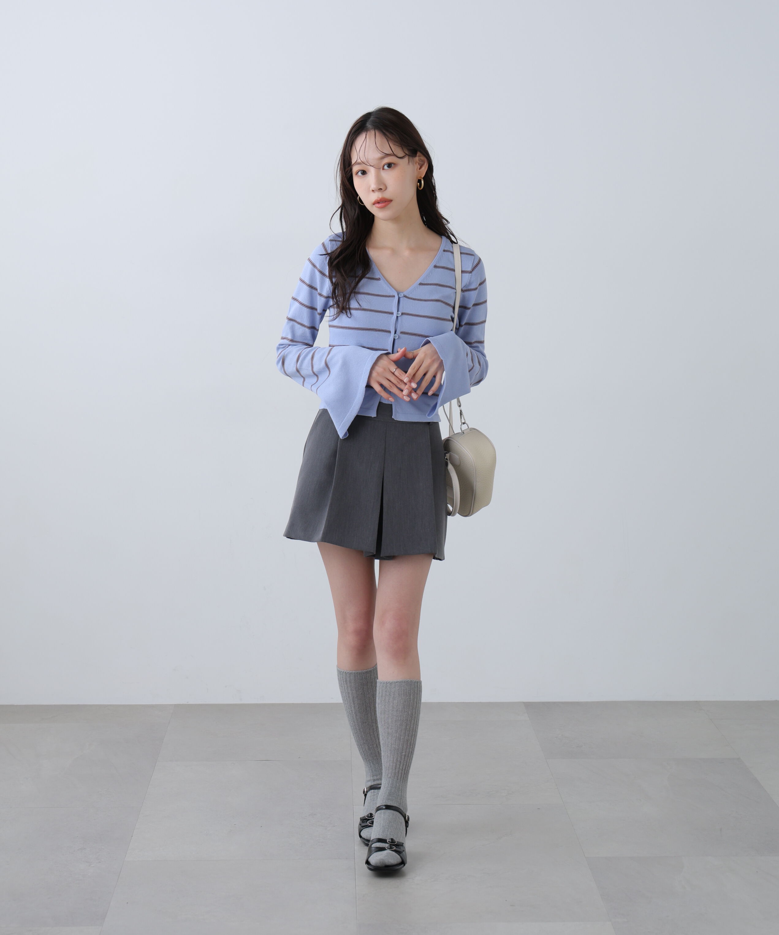  「キャミレイヤードニットカーディガン」|ニット・セーター|