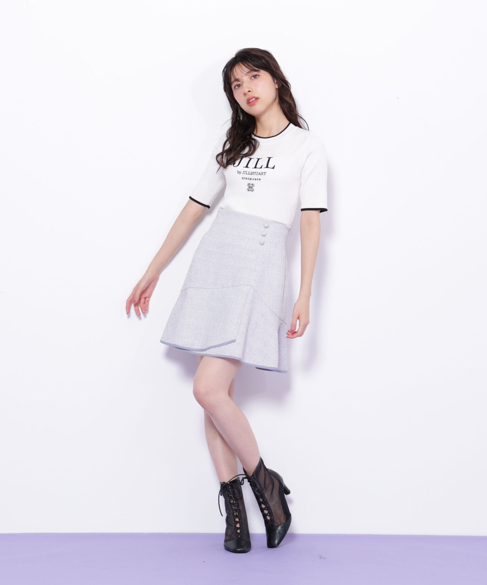  「ロゴ刺繍コンパクトリブニット」|ニット・セーター|