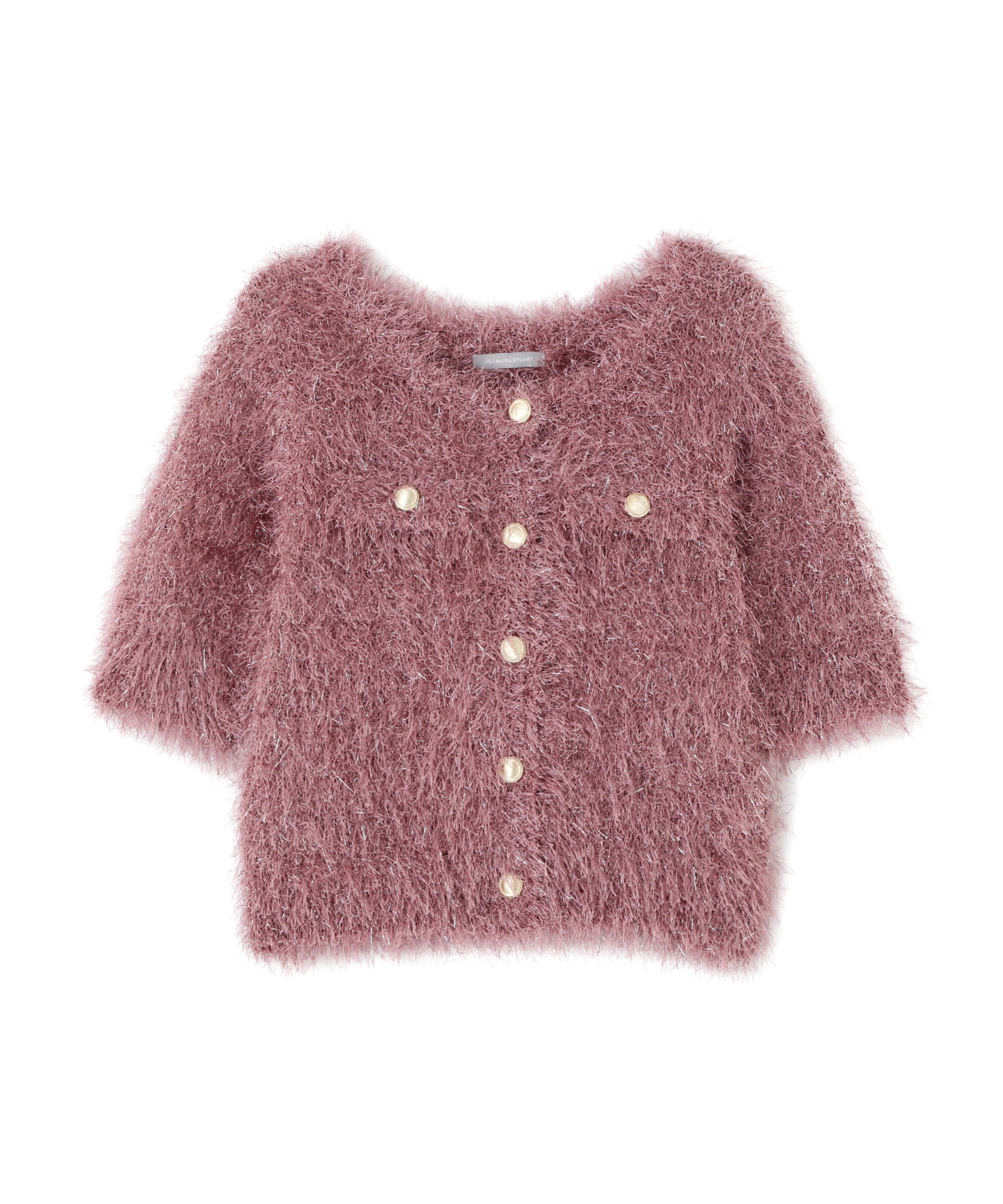  「ラメフェザーニットジャケット」|ニット・セーター|