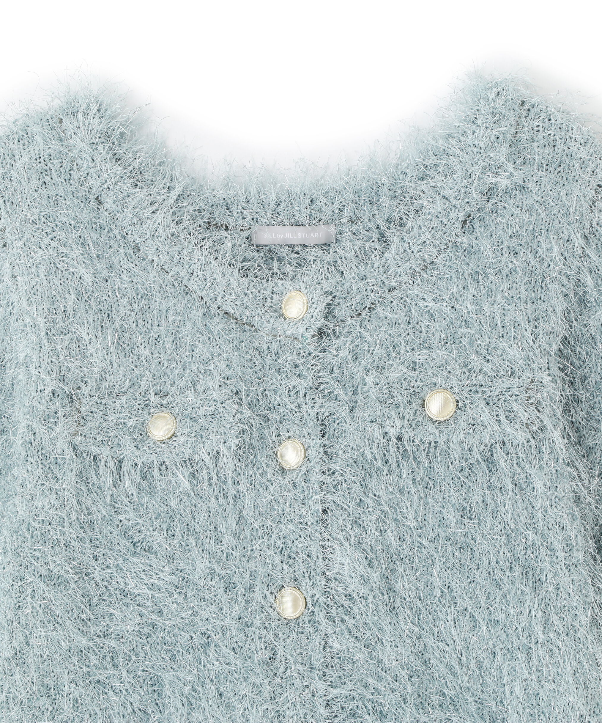  「ラメフェザーニットジャケット」|ニット・セーター|