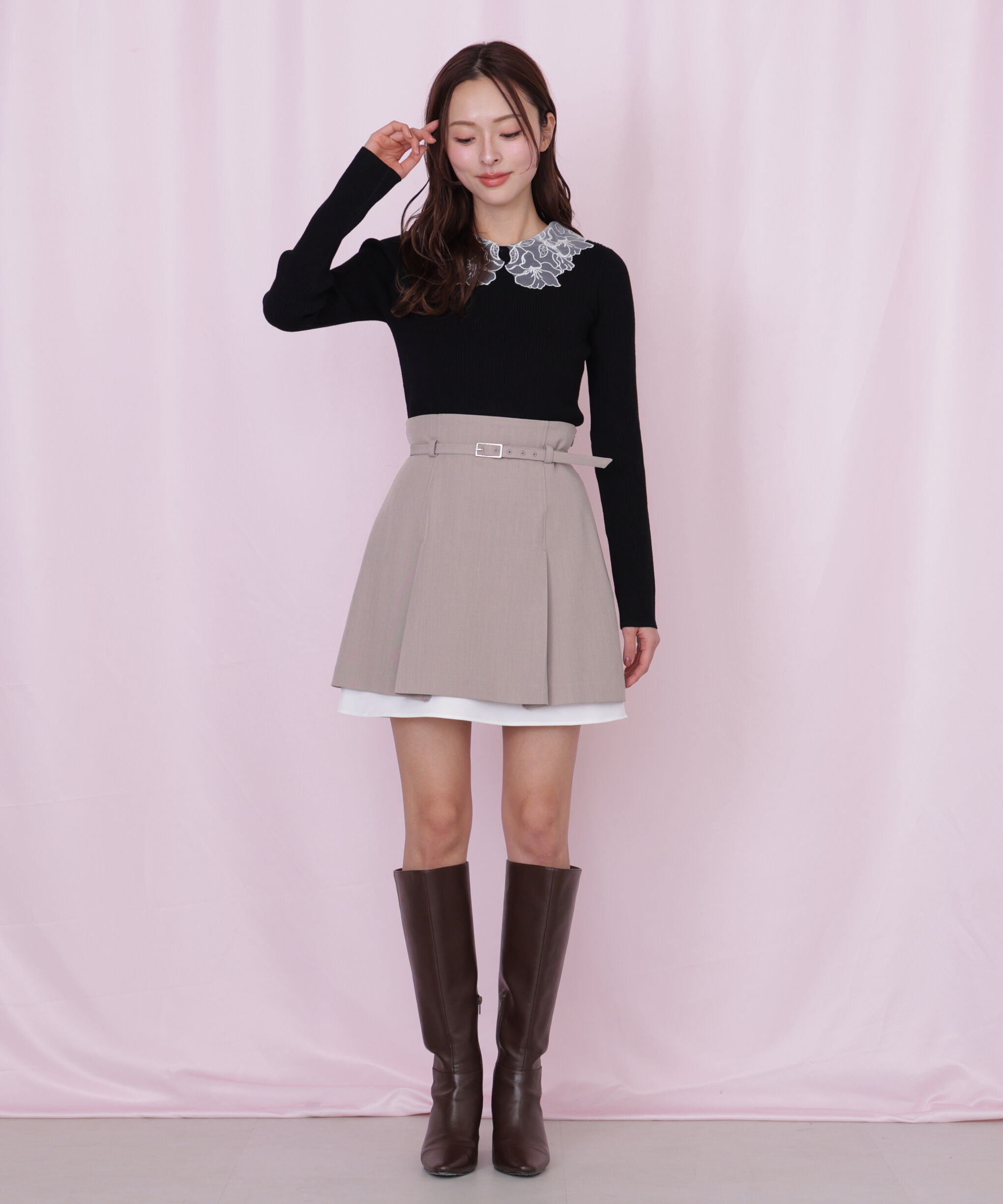  「＜セットアップ対応＞ベーシックツイルスカート」|スカート|