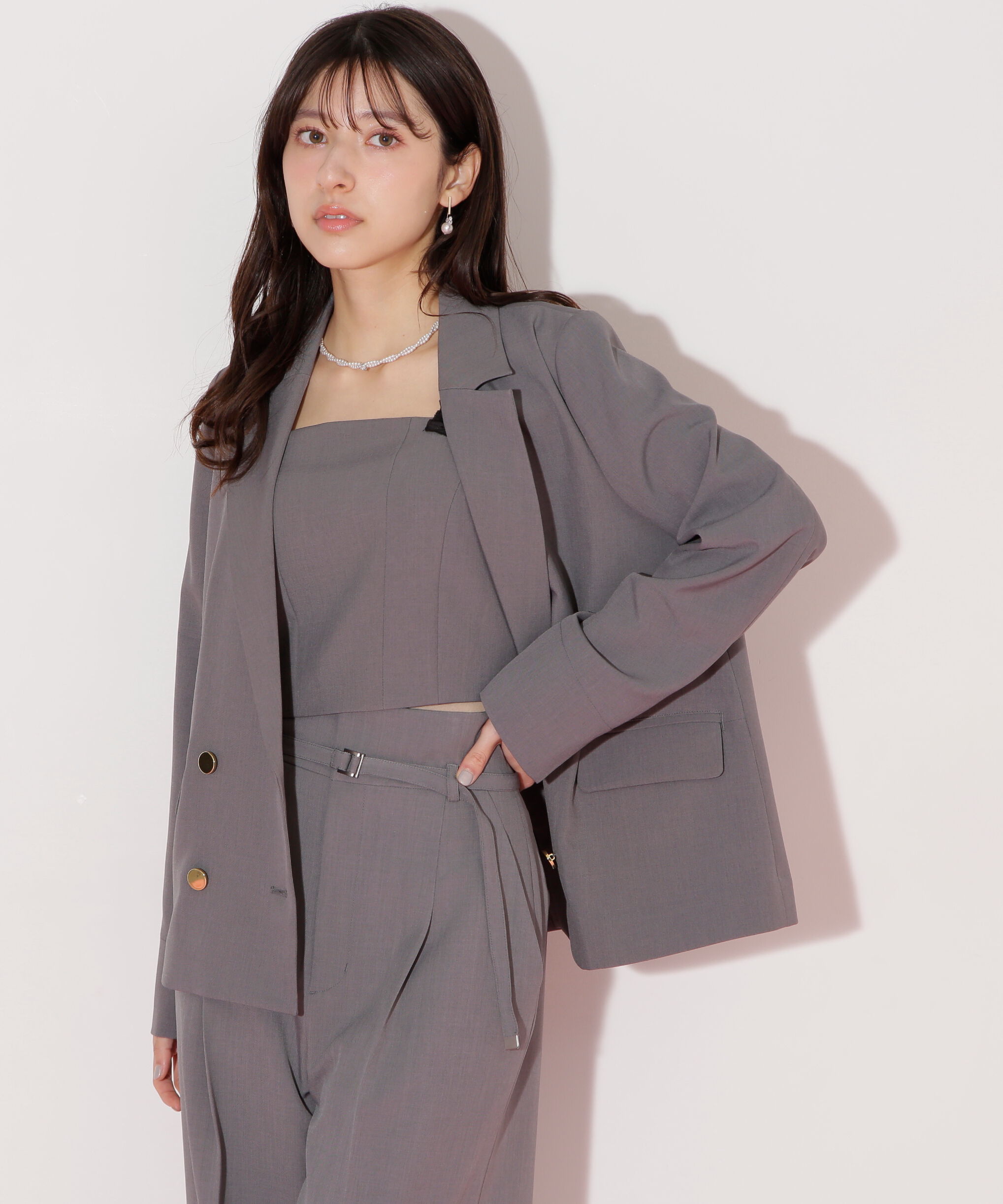  「〈セットアップ対応〉サマーツイルテーラードジャケット」|その他|