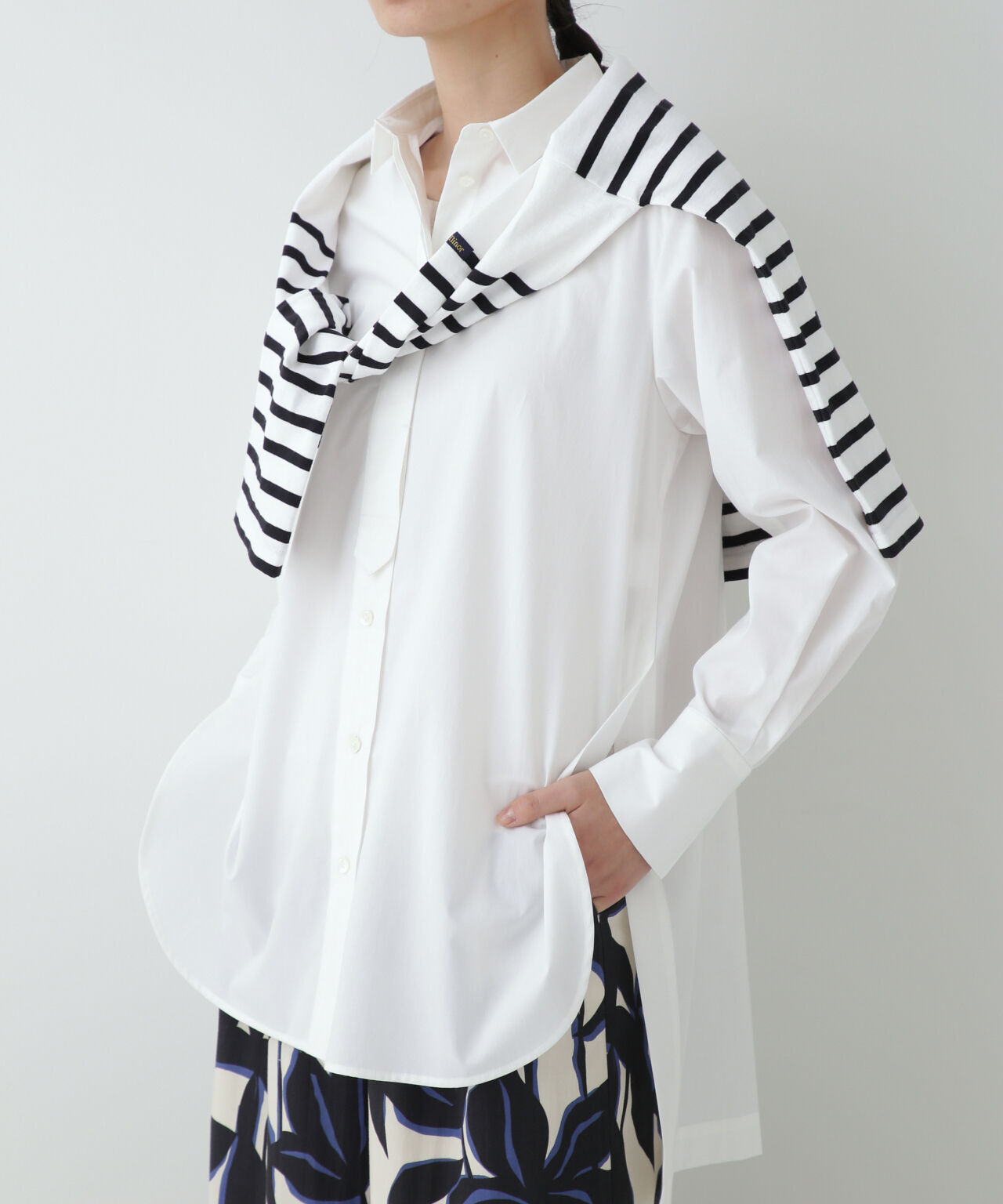  「◆タイプライターチュニックシャツ」|シャツ・ブラウス|ホワイト