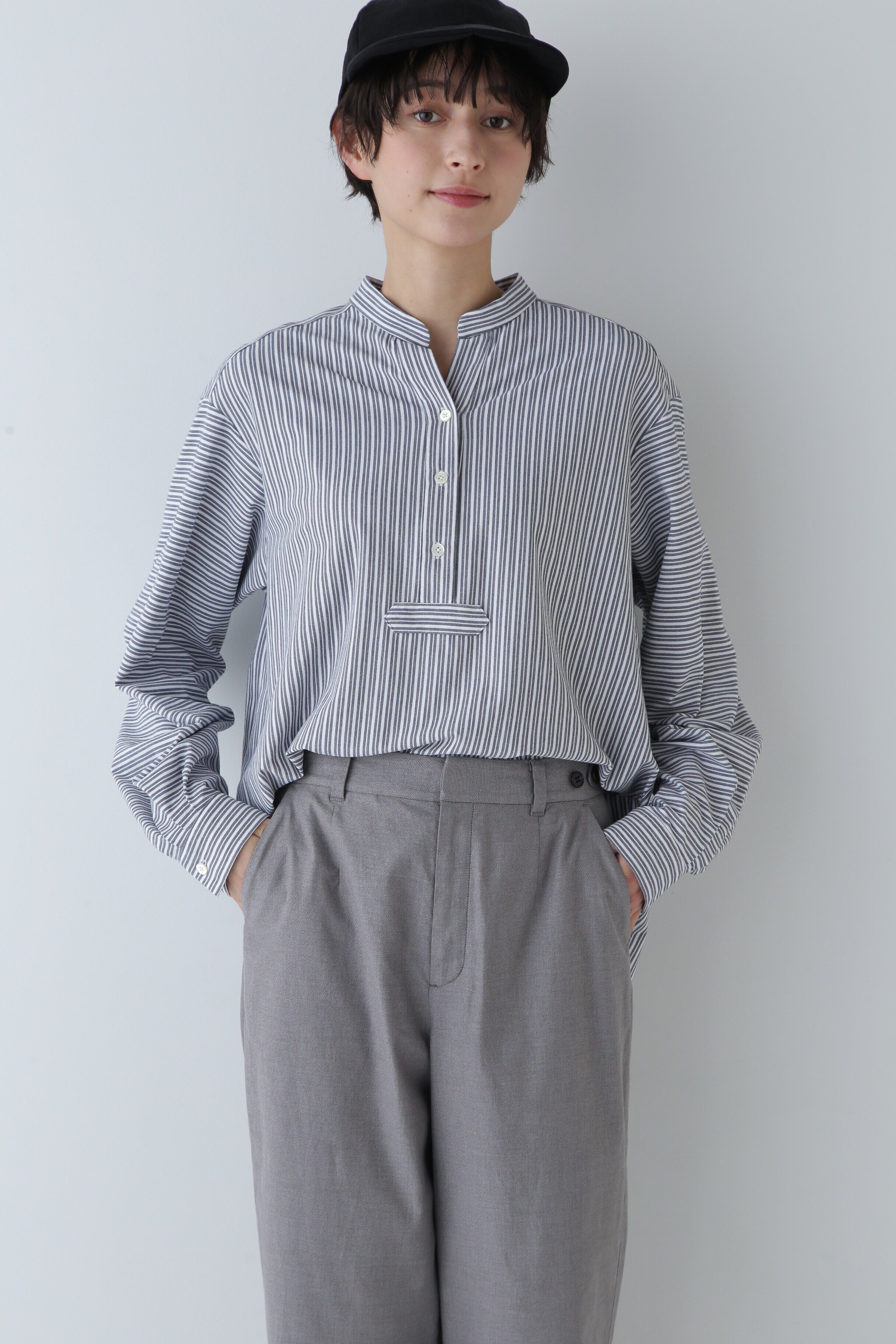  「◆鹿の子ジャージーストライププルオーバー」|Tシャツ・カットソー|ネイビースト 3