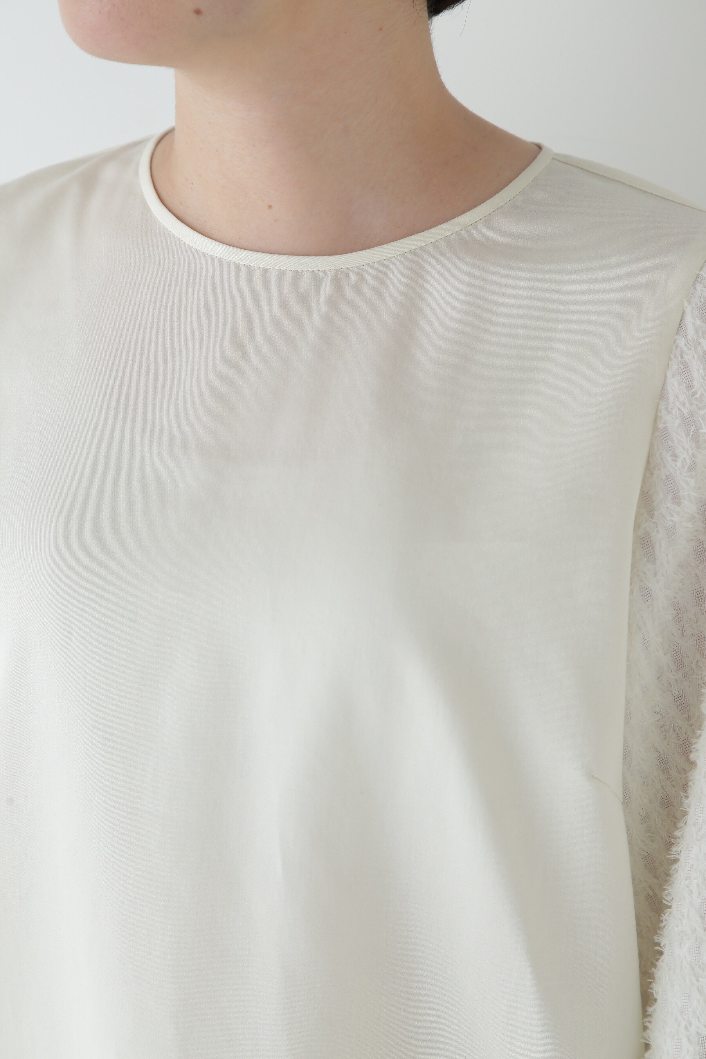  「◆カットジャカードドッキングブラウス」|シャツ・ブラウス|