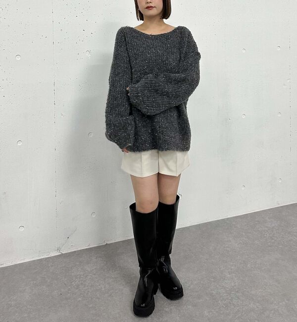 archives「ラメブークレバックシャンミドルニット」|ニット・セーター|