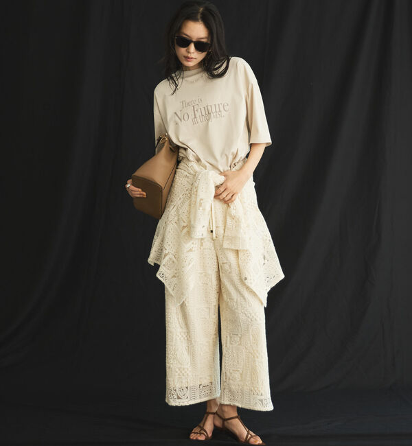 Doux archives「パッチワークレース開襟シャツ」|シャツ・ブラウス|