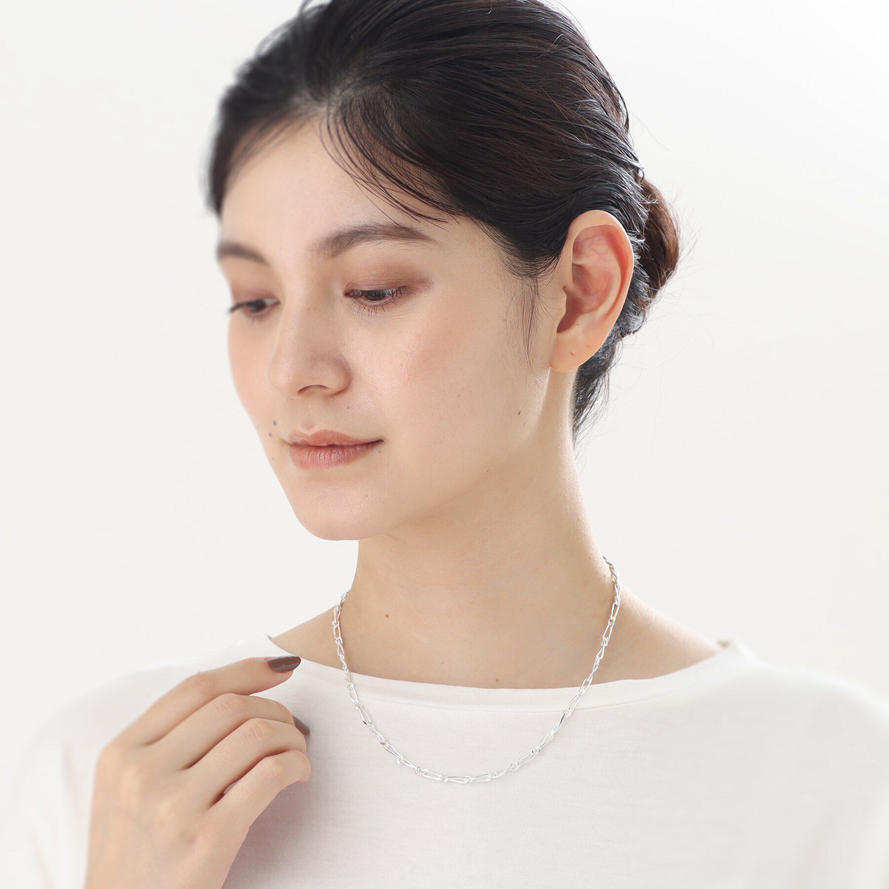 COCOSHNIK ONKITSCH「シルバー デザインチェーン ショート＆ロングネックレス」|ネックレス|