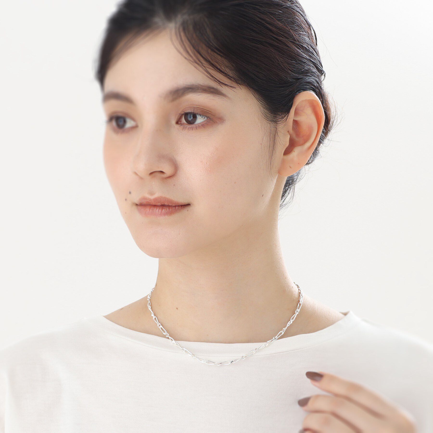 COCOSHNIK ONKITSCH「シルバー デザインチェーン ショート＆ロングネックレス」|ネックレス|