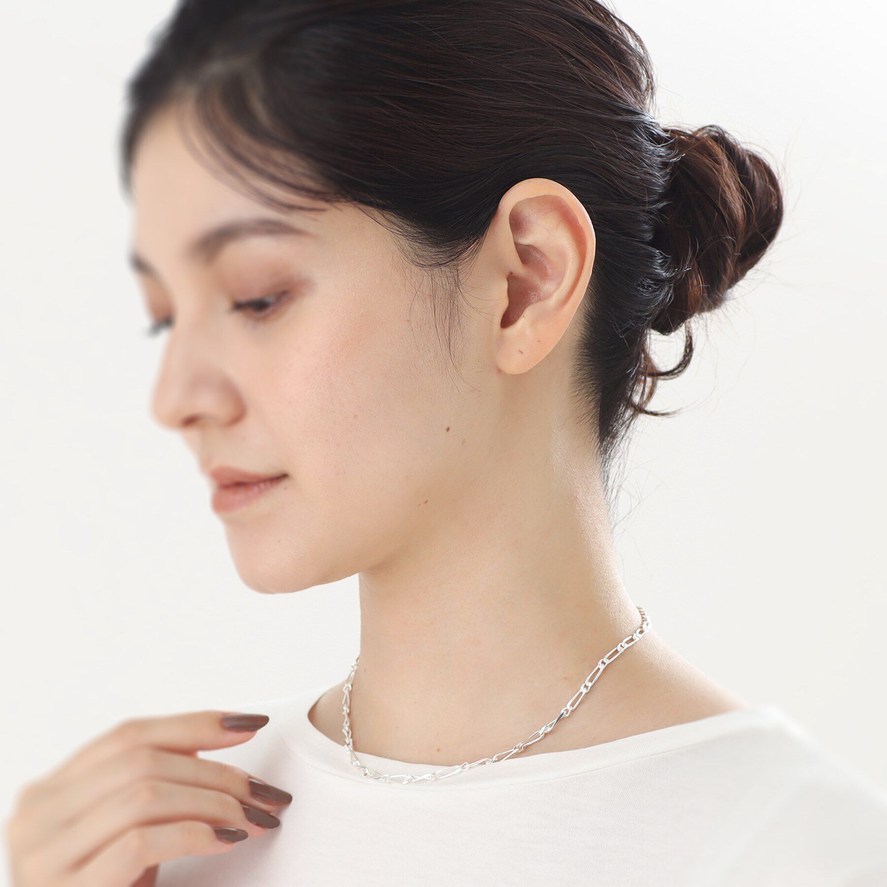 COCOSHNIK ONKITSCH「シルバー デザインチェーン ショート＆ロングネックレス」|ネックレス|