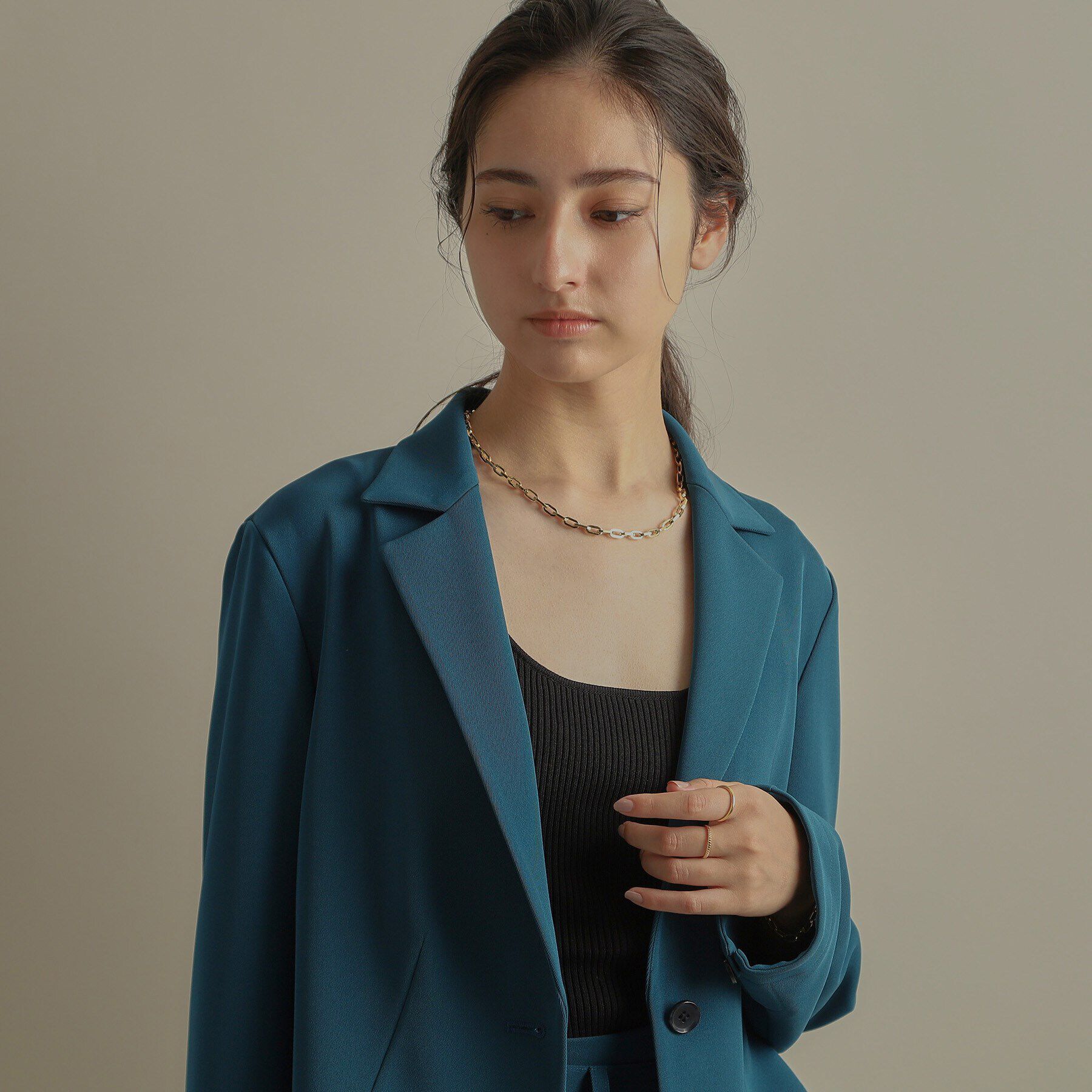 COCOSHNIK「K18中空オクタゴンケーブルチェーン ネックレス」|ネックレス|