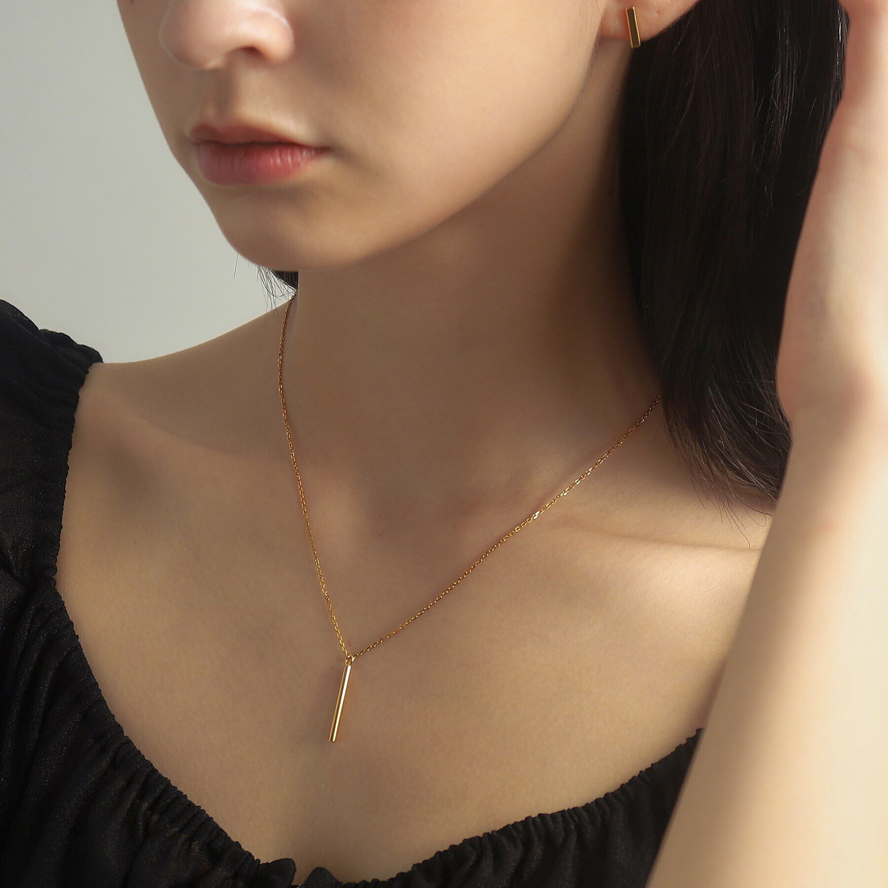 COCOSHNIK ONKITSCH「シルバー オーバルバーネックレス GP」|ネックレス|