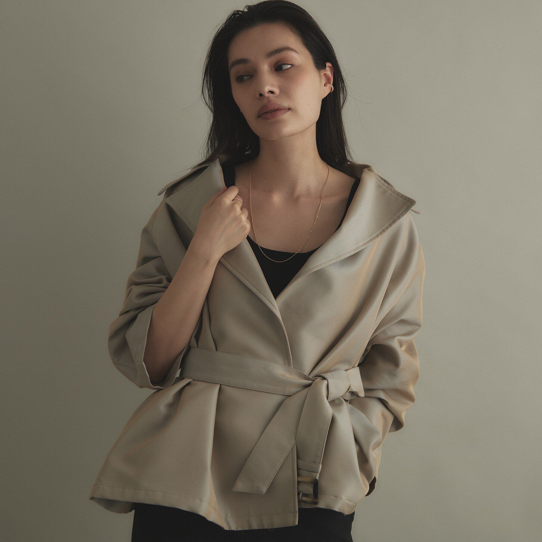 COCOSHNIK「K10クリスクロスチェーン ネックレス（60cm）」|ネックレス|