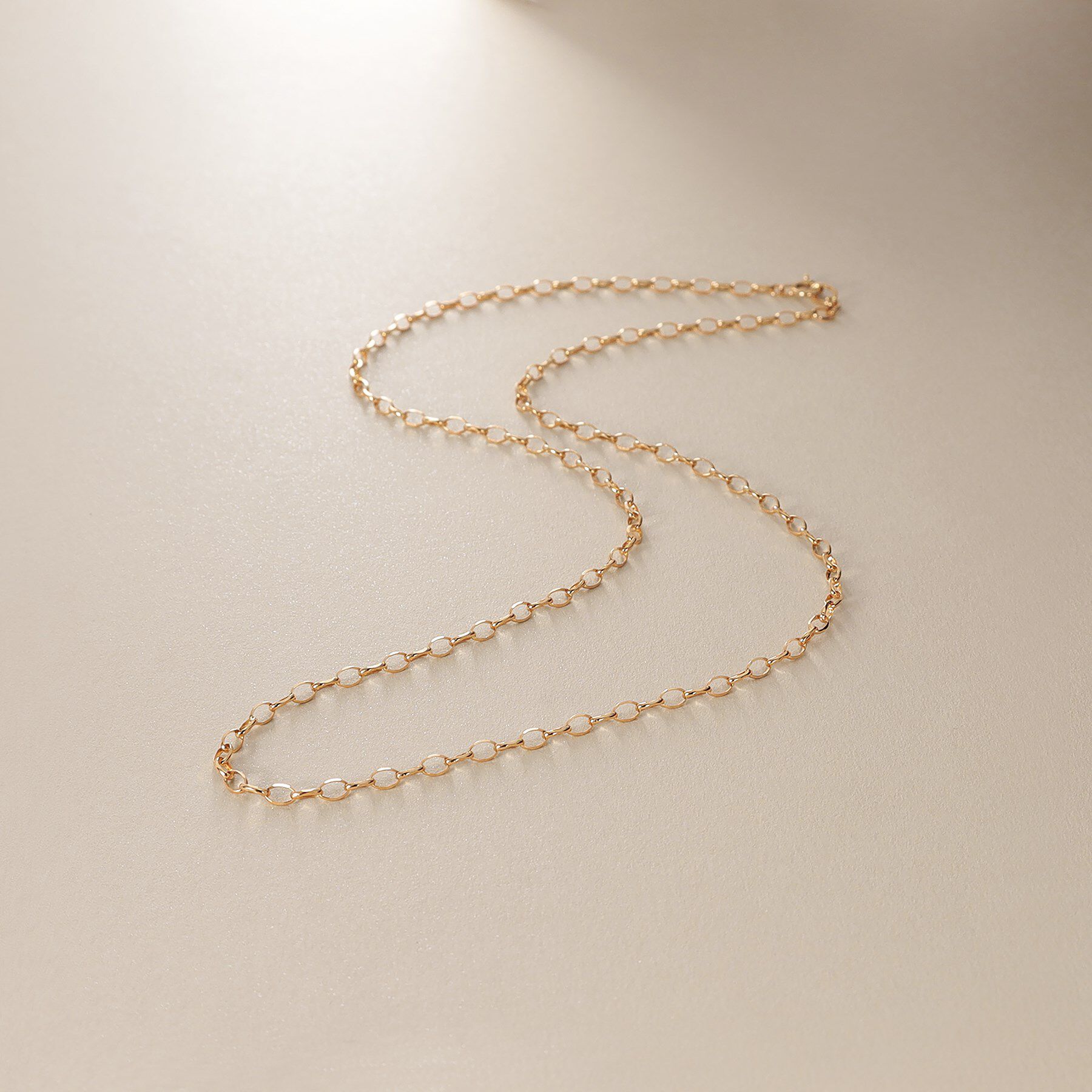 COCOSHNIK「K18甲丸カットケーブル ネックレス」|ネックレス|