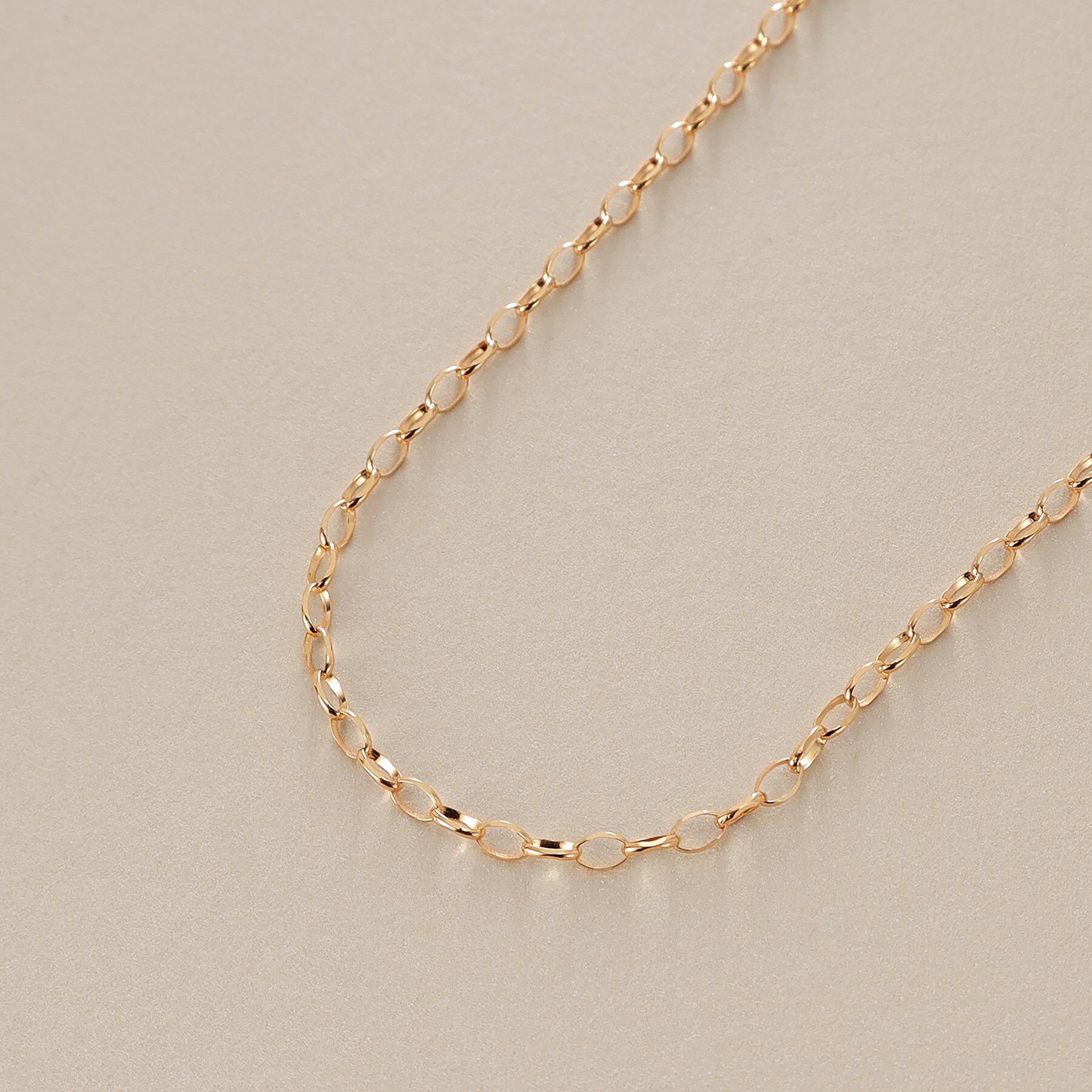 COCOSHNIK「K18甲丸カットケーブル ネックレス」|ネックレス|