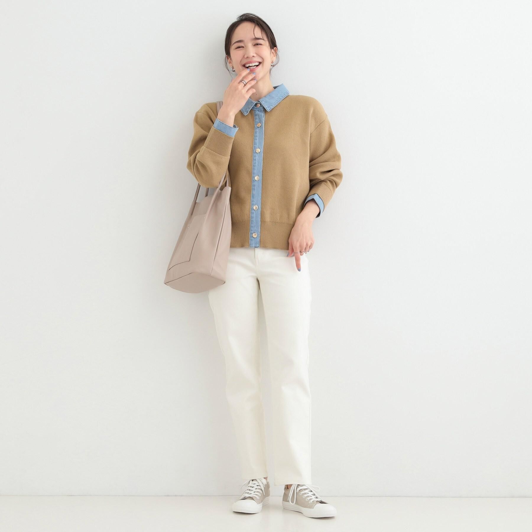 SHOO･LA･RUE「【SHOO・LA・RUE DENIM】大人のきれいめカジュアルに デニムテーパードパンツ」|デニム|