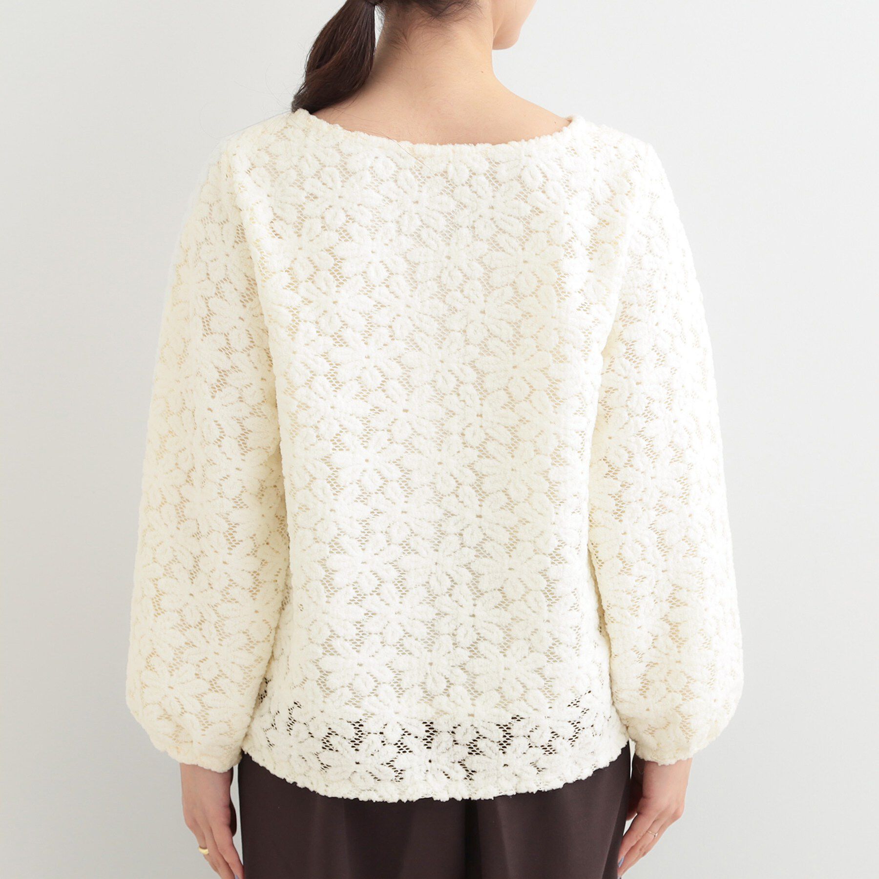 SHOO･LA･RUE「お花起毛レーストップス」|シャツ・ブラウス|