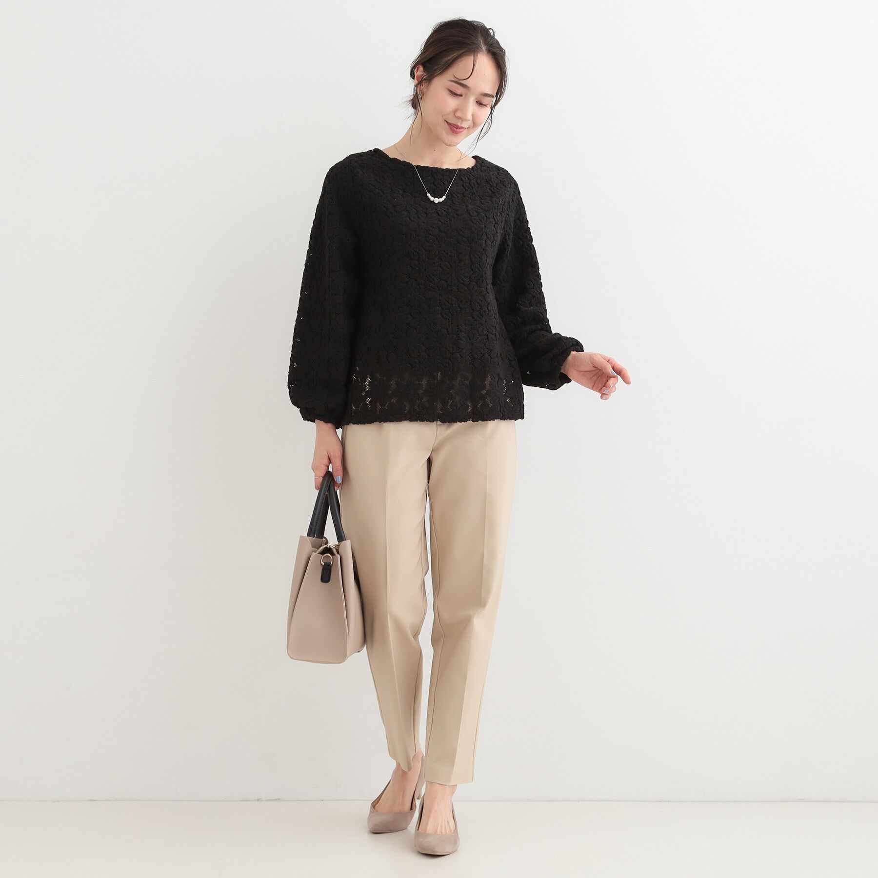 SHOO･LA･RUE「お花起毛レーストップス」|シャツ・ブラウス|