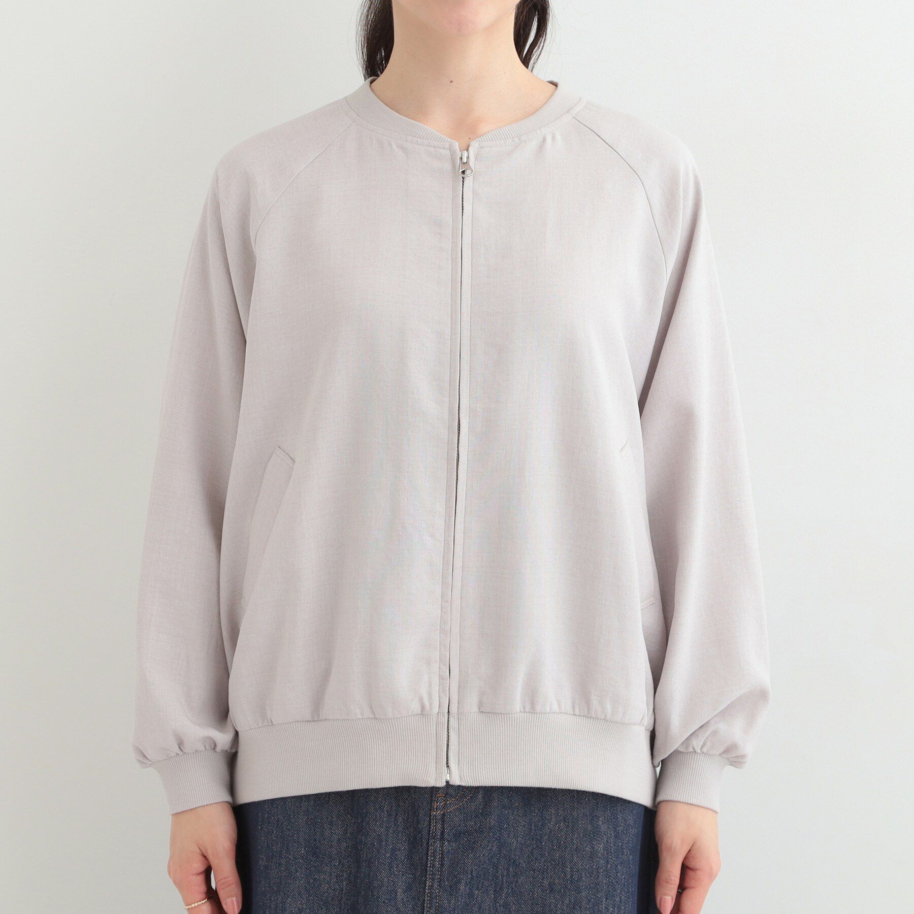 SHOO･LA･RUE「麻調リブブルゾン」|ブルゾン・スタジャン|