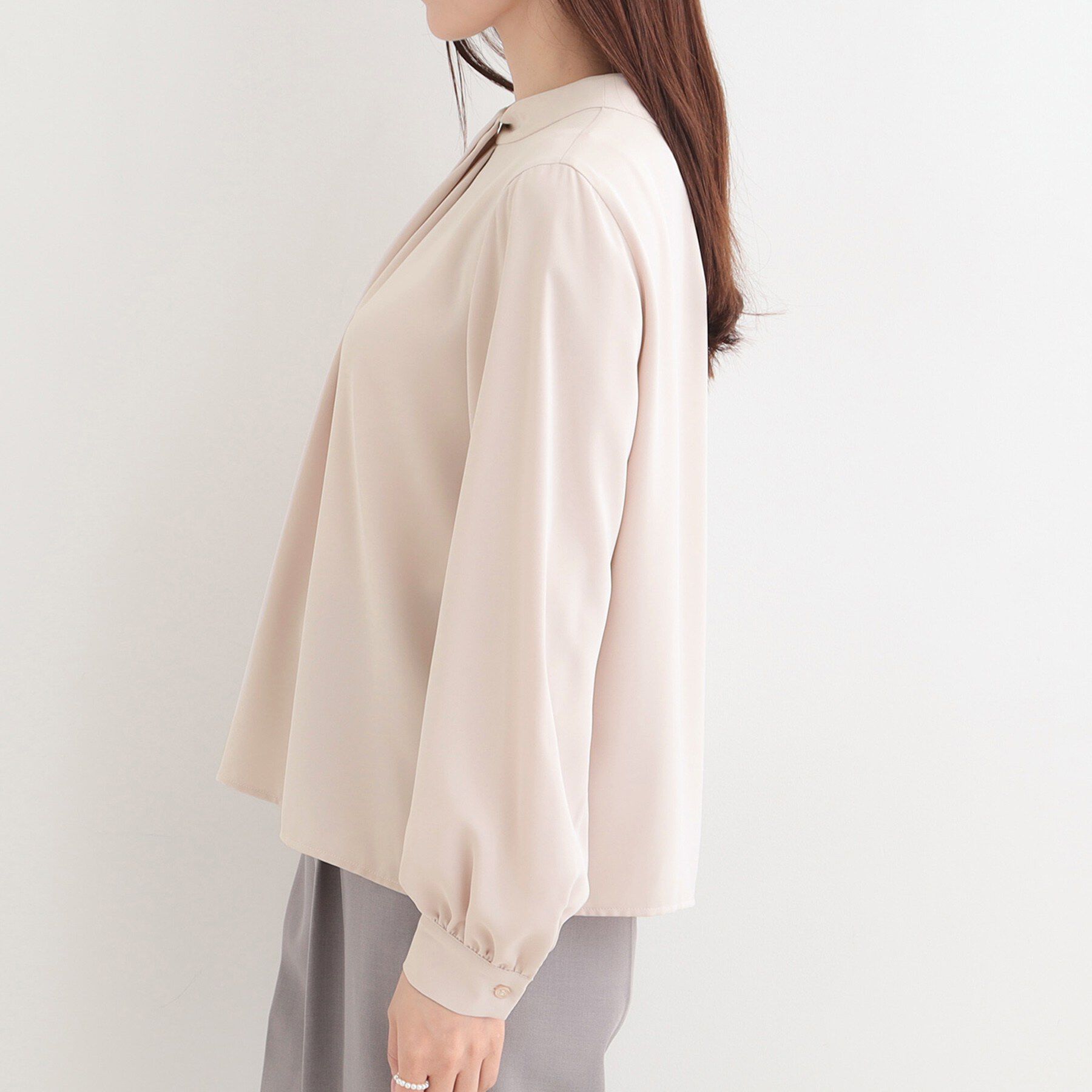 SHOO･LA･RUE「【洗濯機可/吸水速乾】多機能 ボウタイ風デザインブラウス」|シャツ・ブラウス|