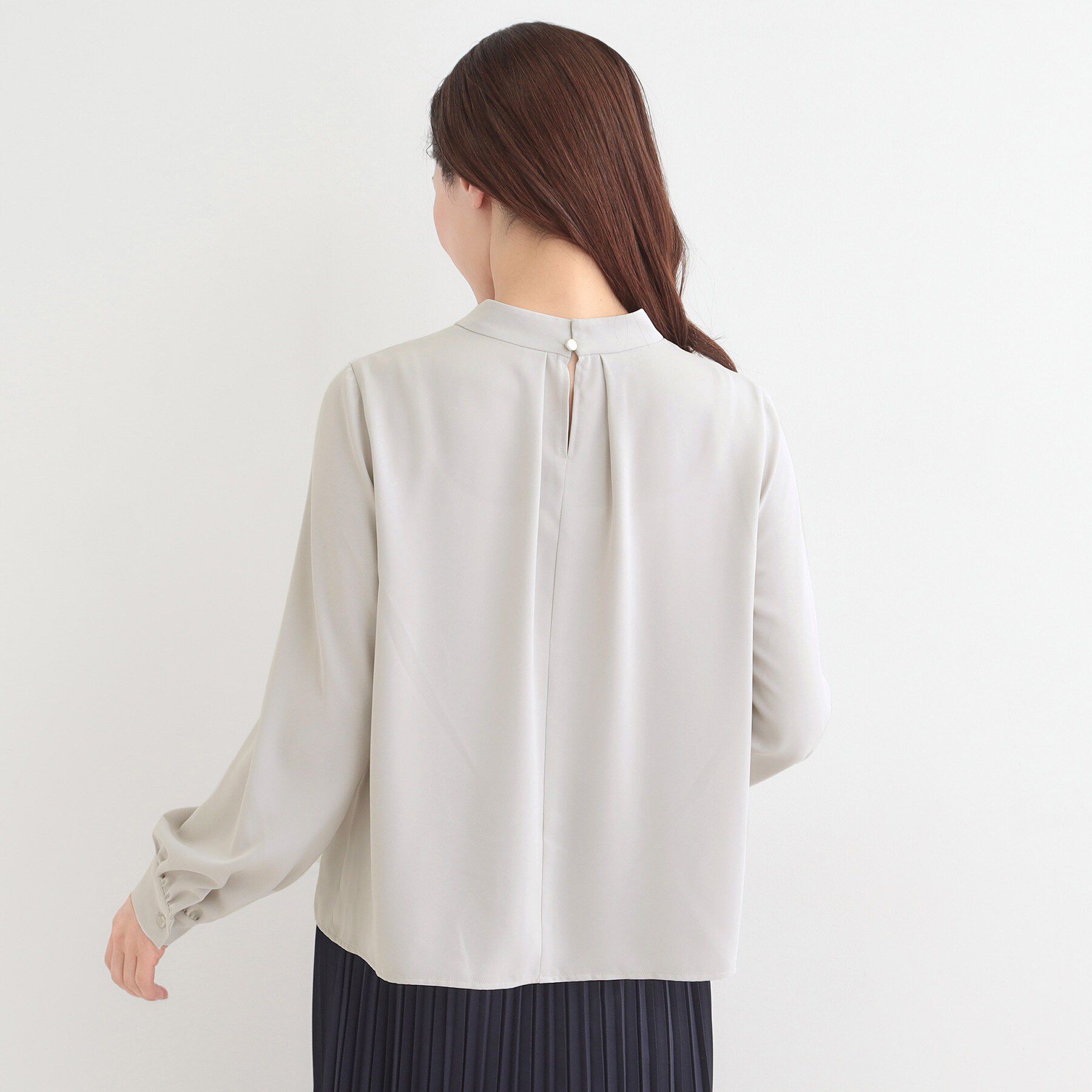 SHOO･LA･RUE「【洗濯機可/吸水速乾】多機能 ボウタイ風デザインブラウス」|シャツ・ブラウス|