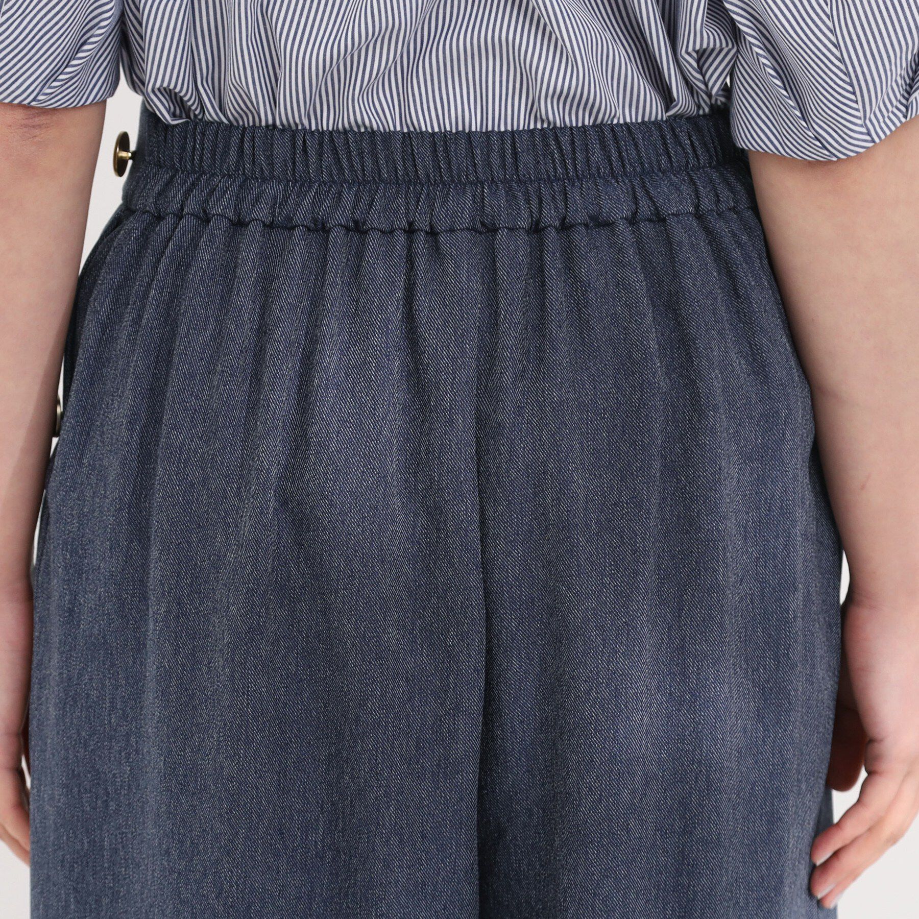 SHOO･LA･RUE「サイドボタンデニム風ワイドパンツ」|その他|