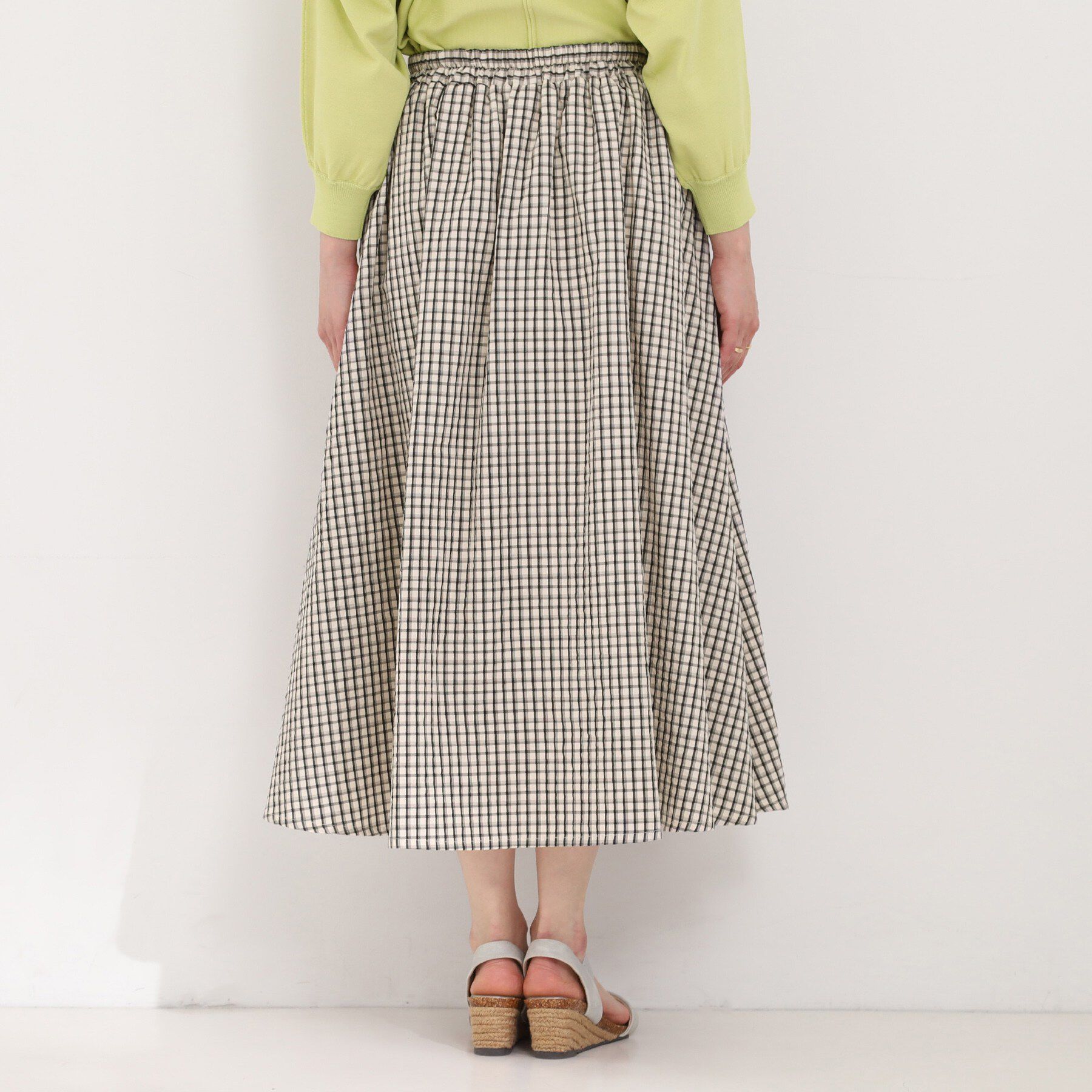 SHOO･LA･RUE「サッカーチェックフレアスカート」|スカート|