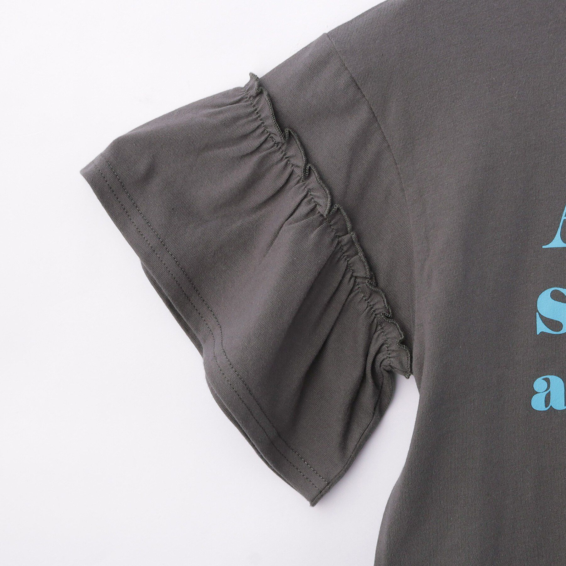 SHOO･LA･RUE「【100-150cm】フリルロゴTシャツ」|Tシャツ・カットソー|