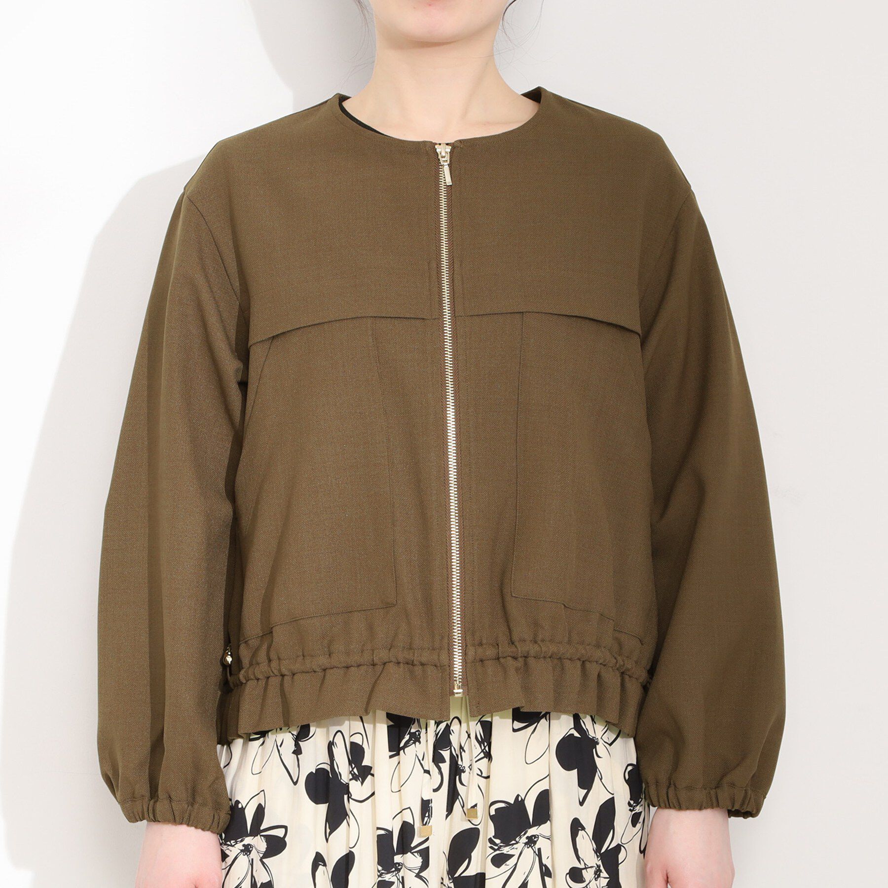 SHOO･LA･RUE「ドロストノーカラーブルゾン」|ブルゾン・スタジャン|