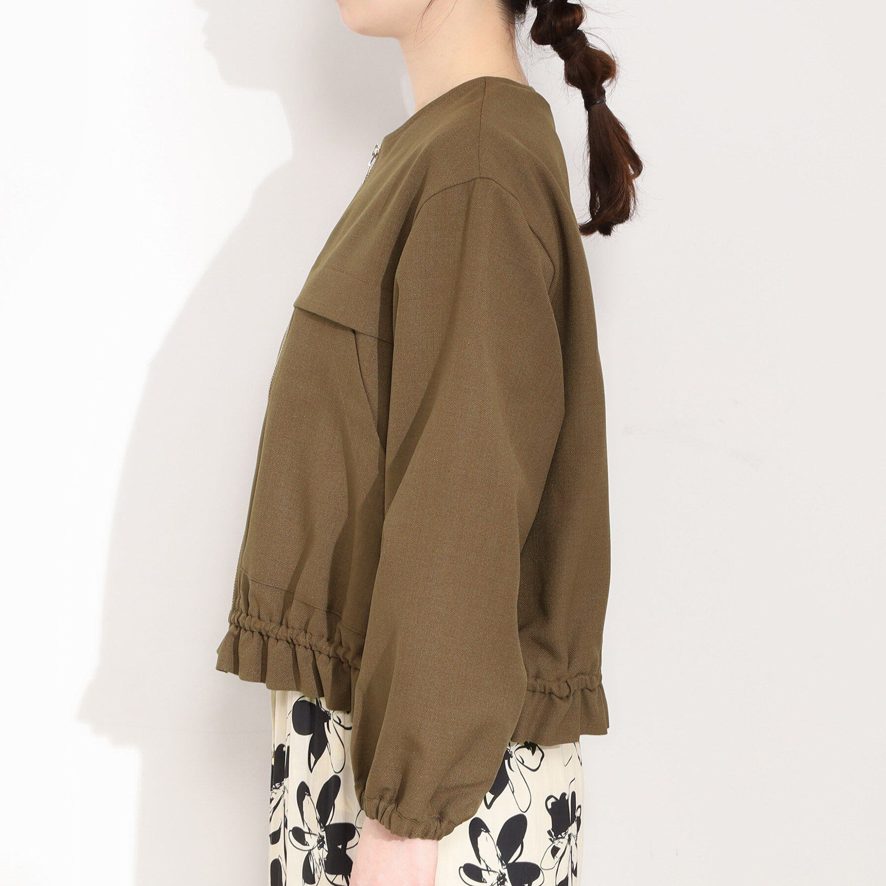 SHOO･LA･RUE「ドロストノーカラーブルゾン」|ブルゾン・スタジャン|