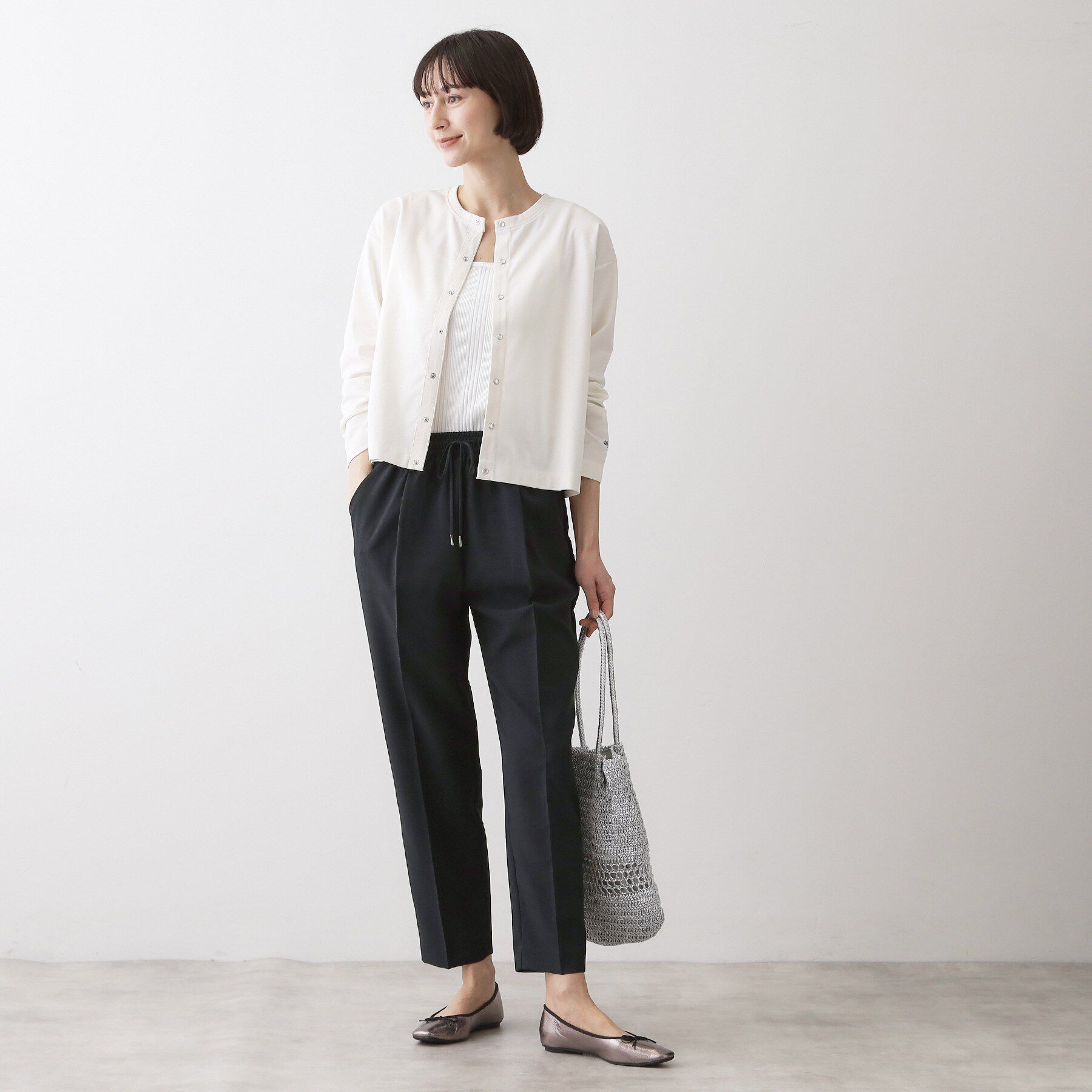 Dessin「【接触冷感/ウエストゴム/洗える】イージーテーパードパンツ」|その他|