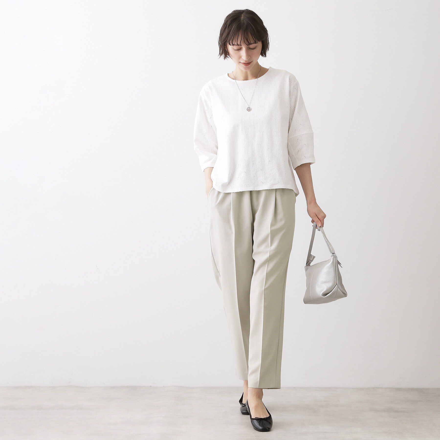 Dessin「【接触冷感/ウエストゴム/洗える】イージーテーパードパンツ」|その他|