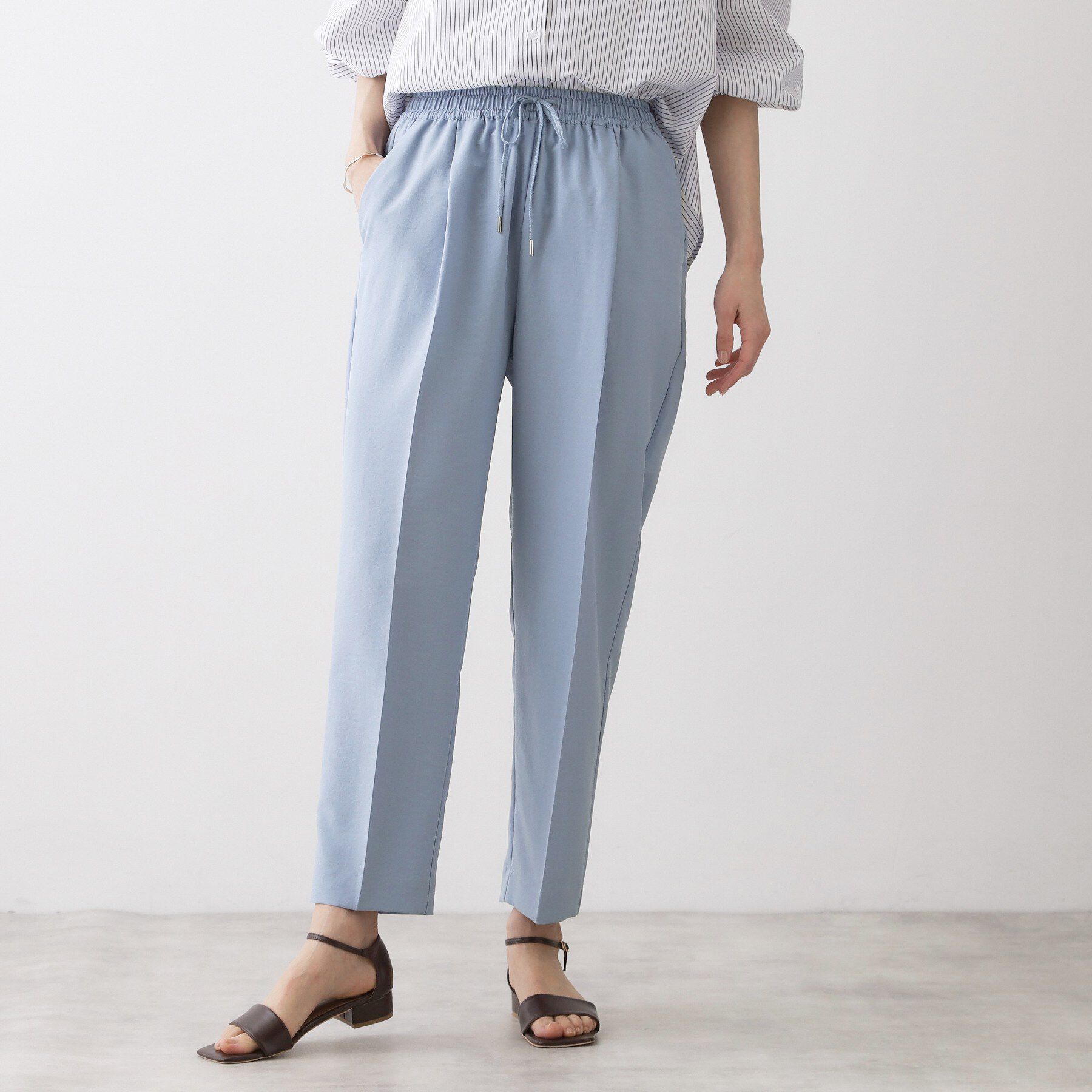 Dessin「【接触冷感/ウエストゴム/洗える】イージーテーパードパンツ」|その他|