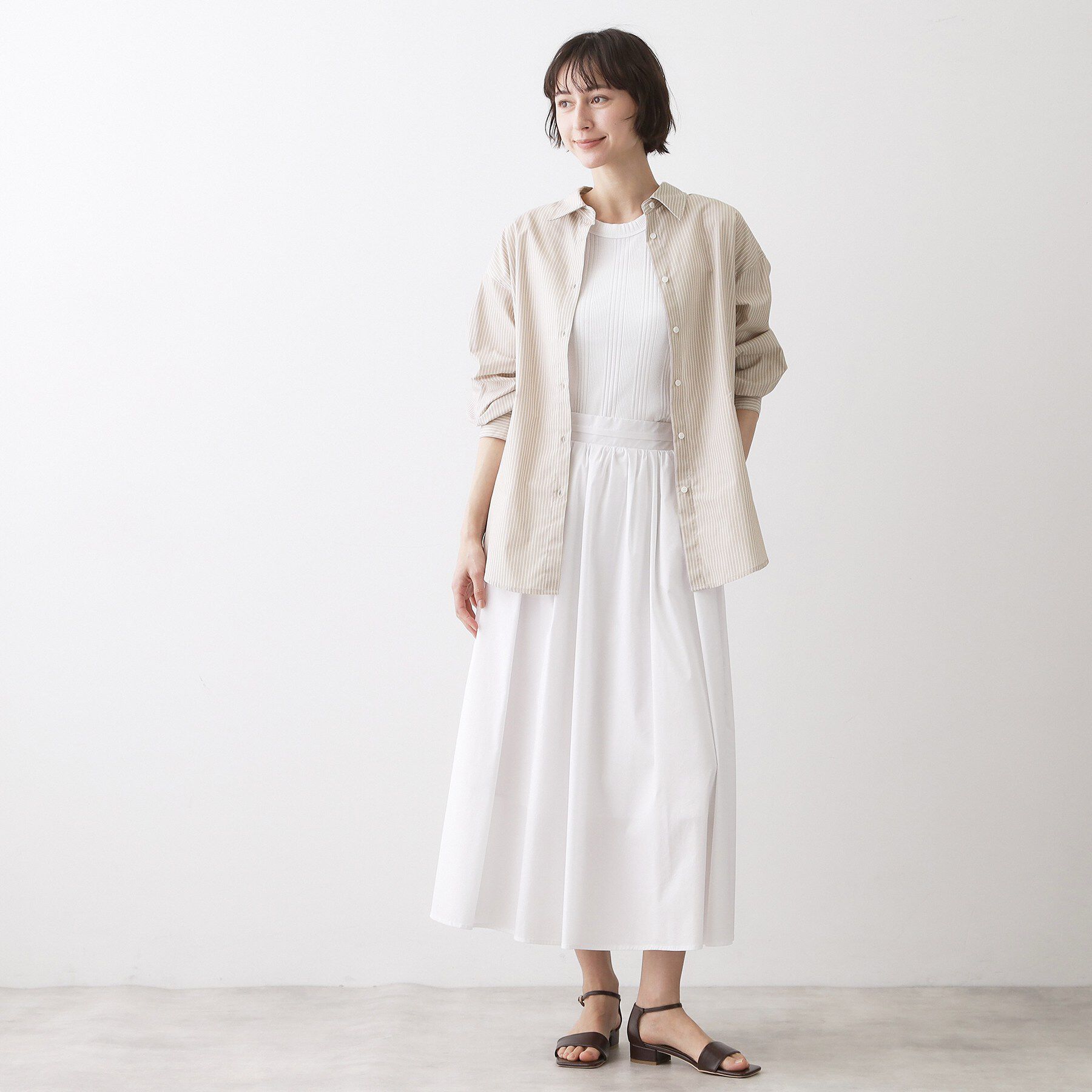 Dessin「【洗える】高密度ベーシックシャツ」|シャツ・ブラウス|