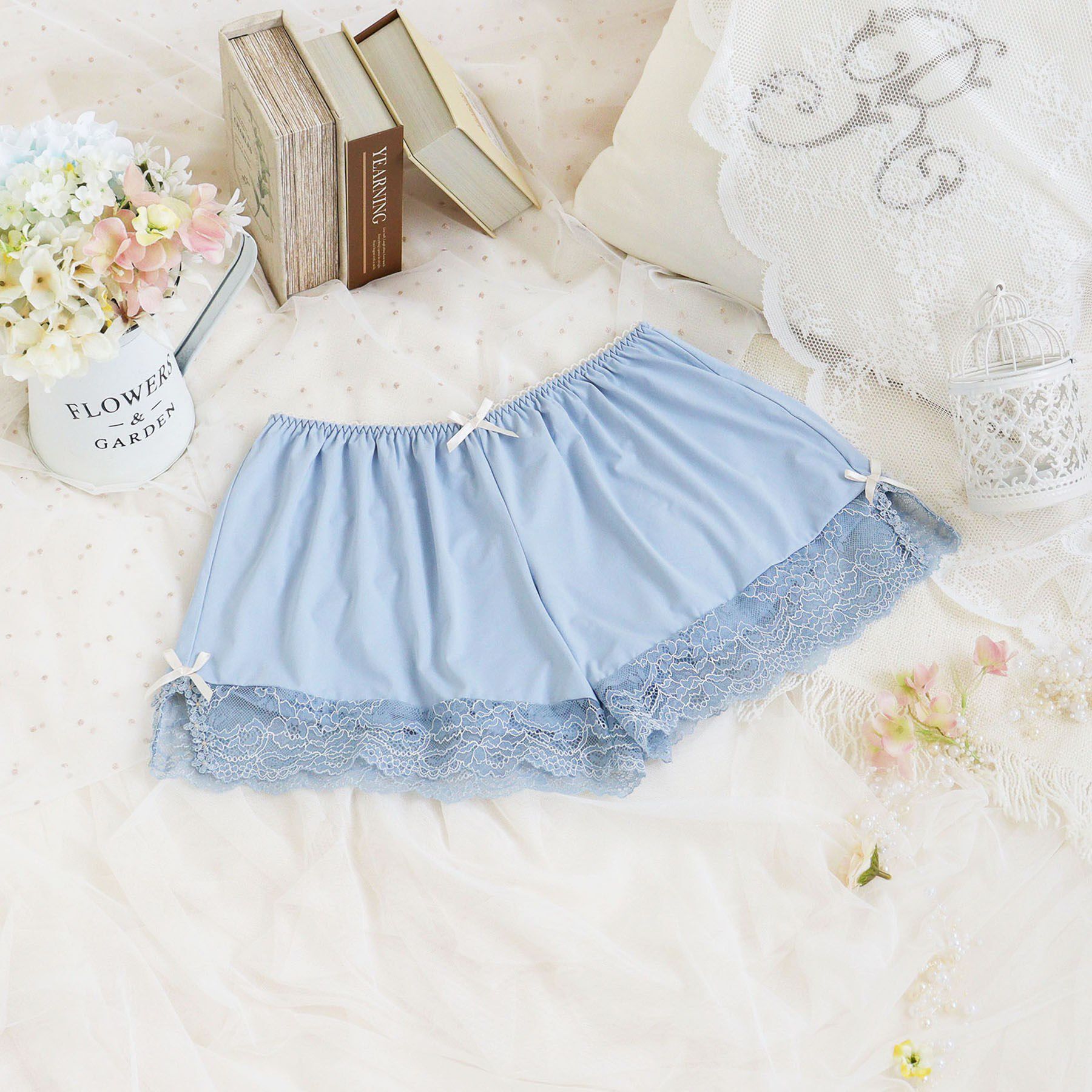 Risa Magli「レーナ タップパンツ」|インナー|ブルー(092)