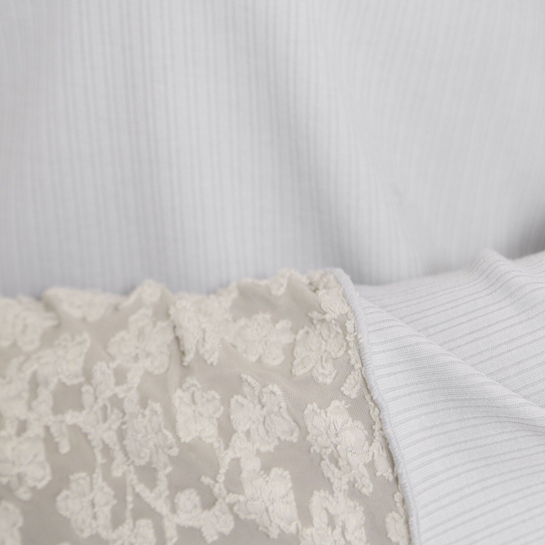 ITS&rsquo;DEMO「【手洗い可】袖シアー切替トップス」|Tシャツ・カットソー|