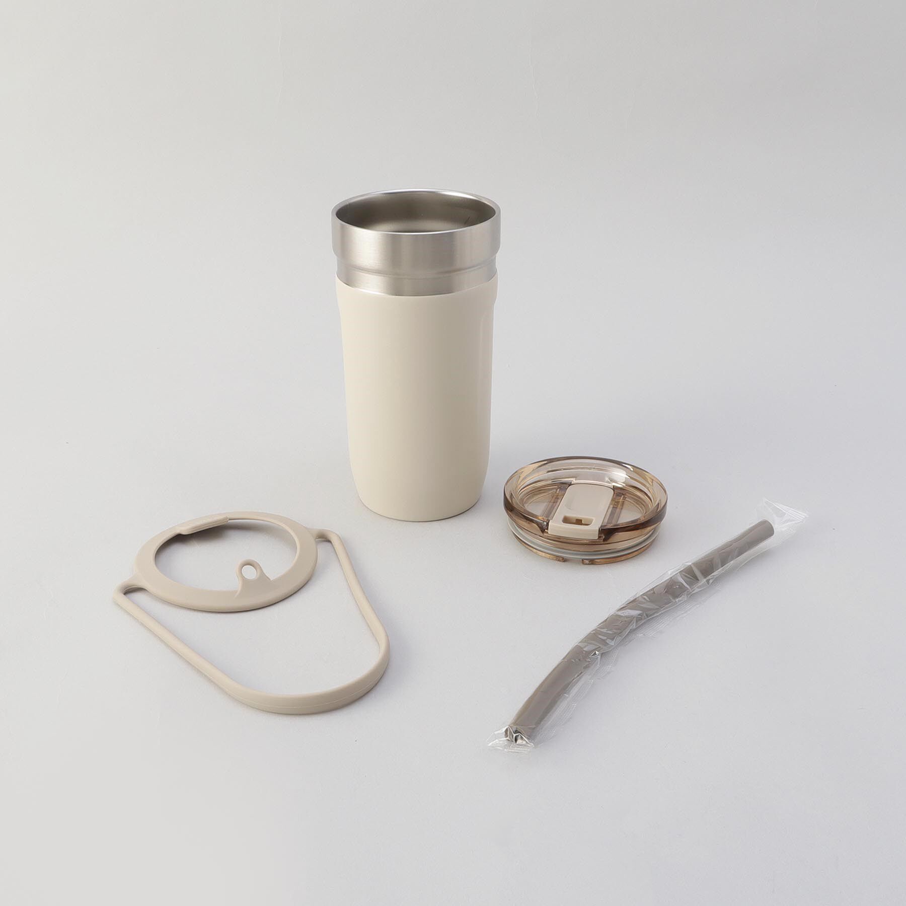 212 KITCHEN STORE「ストロー付3wayタンブラー520ml アイボリー」|食器・キッチングッズ|