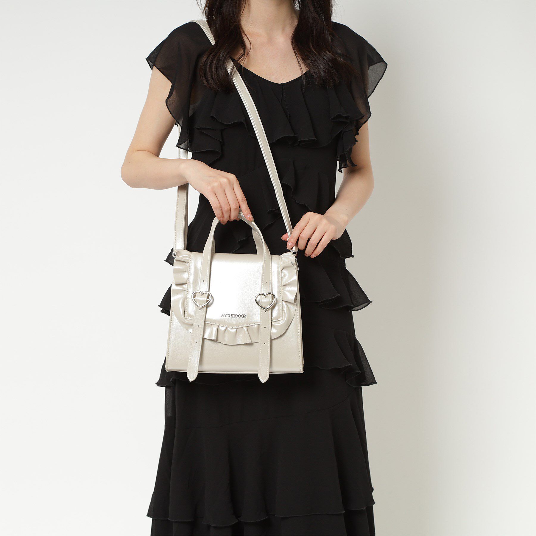 Ober Tashe「フリル&times;ハート2WAYショルダーバッグ」|ショルダー・メッセンジャー|